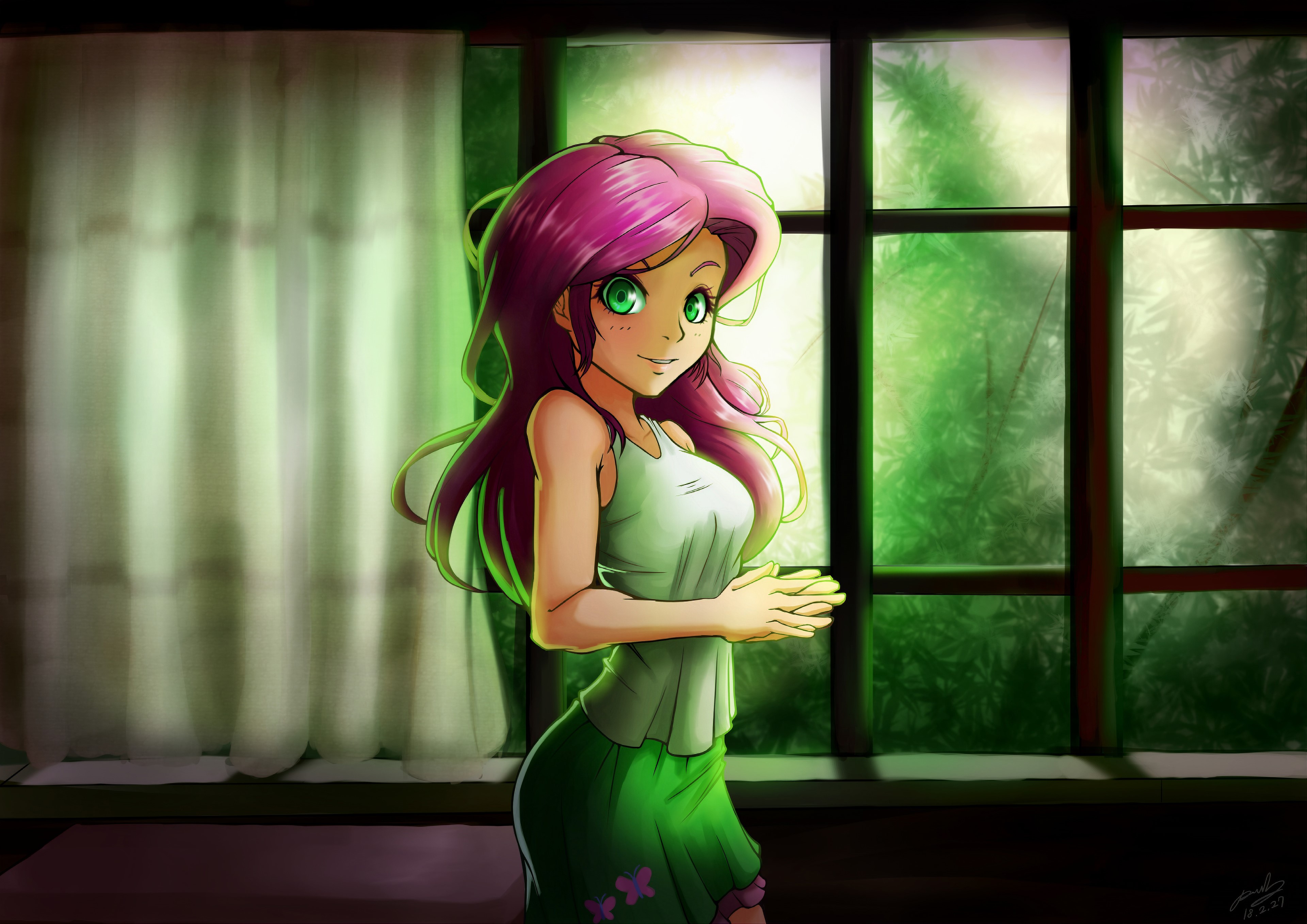 anime girl, anime, artist, artwork, digital art, hd, 4k, deviantart, HD Wallpaper