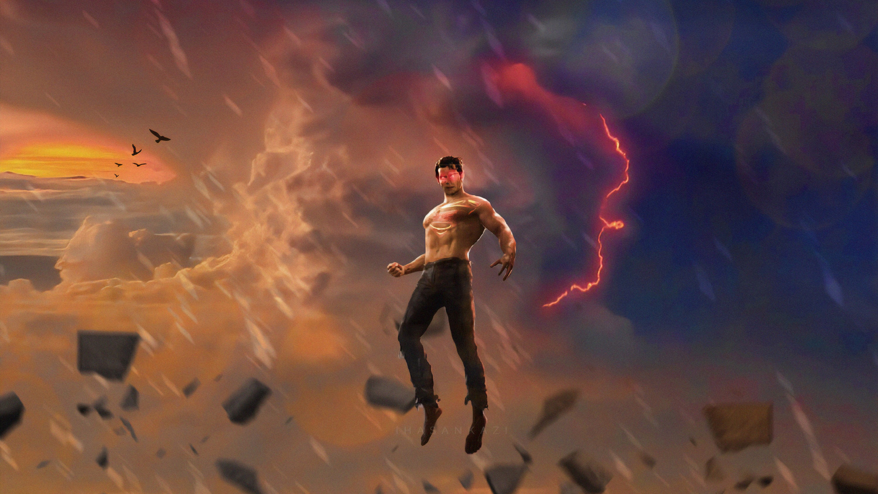 superman, justice league, batman, wonder woman, aquaman, flash, cyborg, hd, artstation, superheroes, HD Wallpaper
