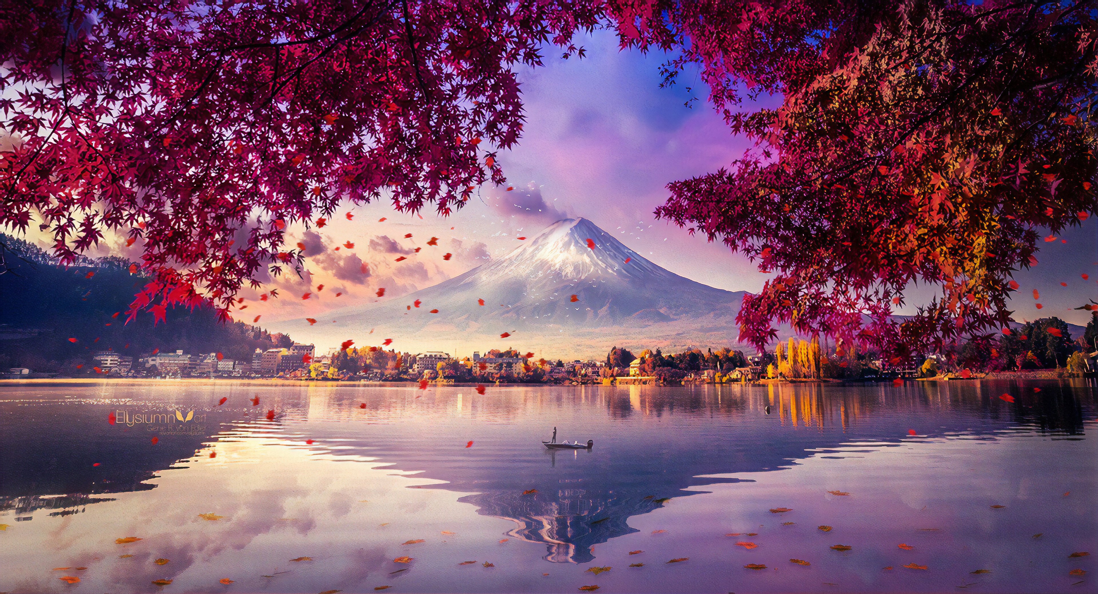 mount fuji, artist, artwork, digital art, hd, 4k, manipulation, artstation, HD Wallpaper