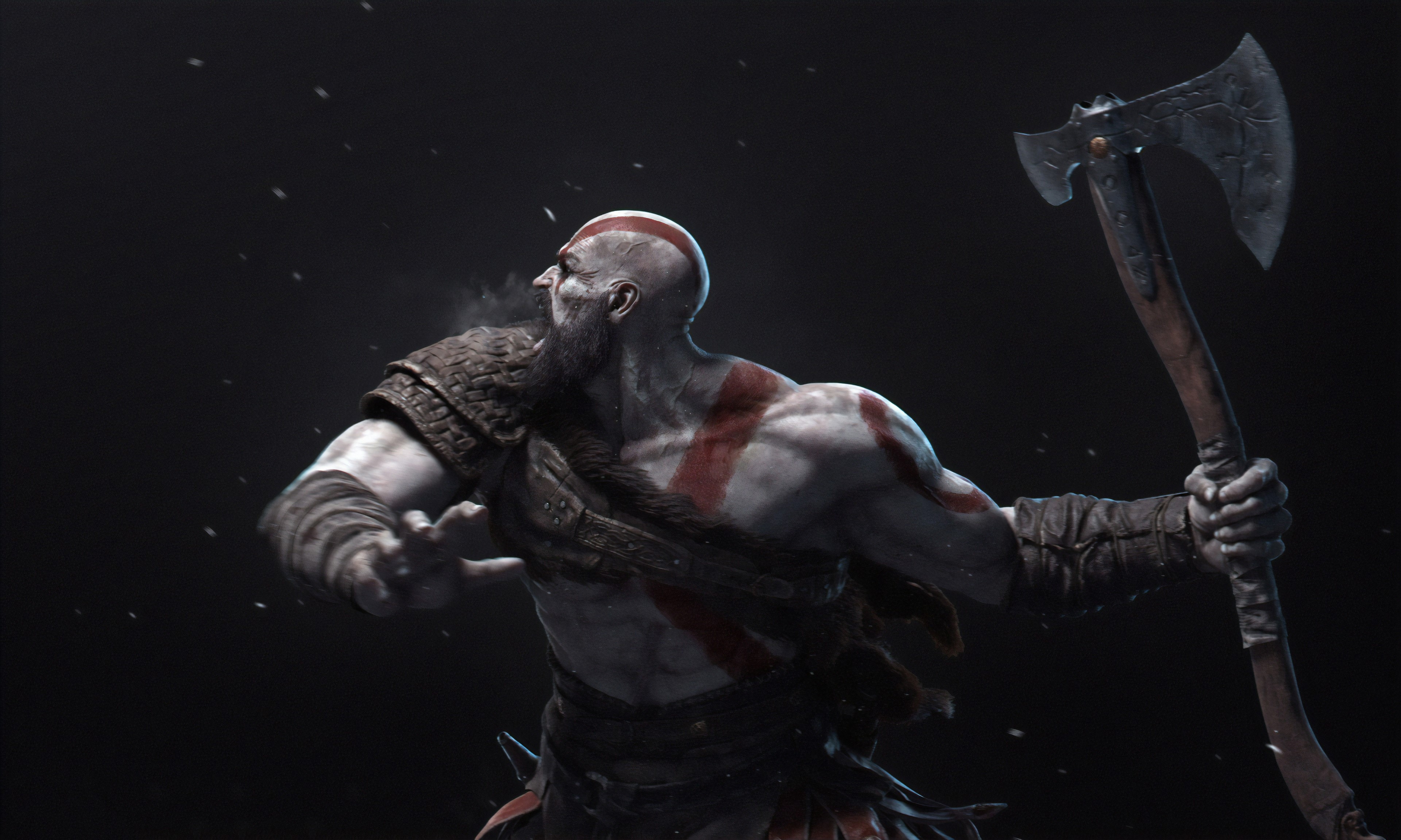 kratos, games, hd, 4k, artwork, arstation, HD Wallpaper