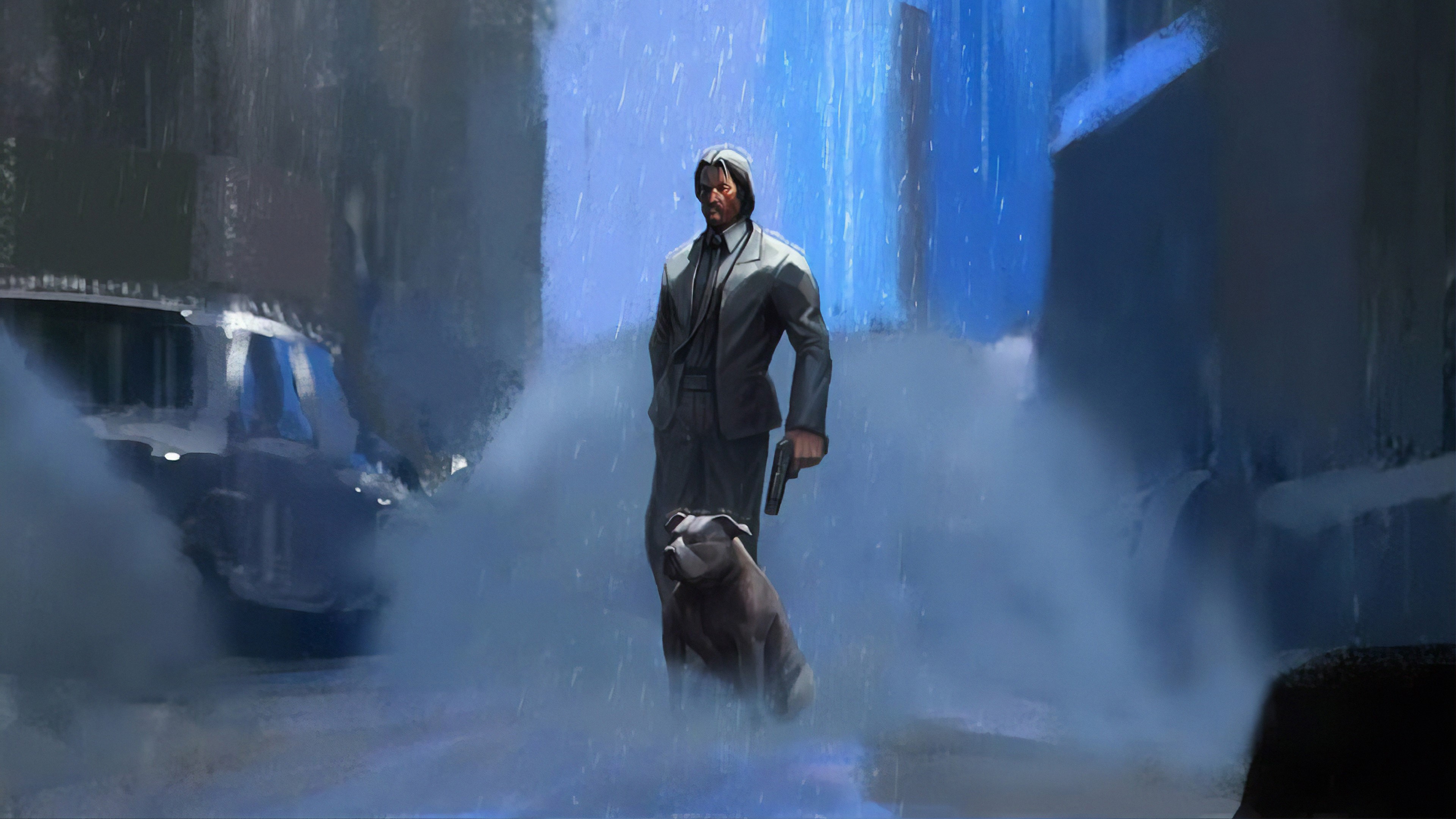 john wick, movies, artist, artwork, digital art, hd, 4k, artstation, HD Wallpaper