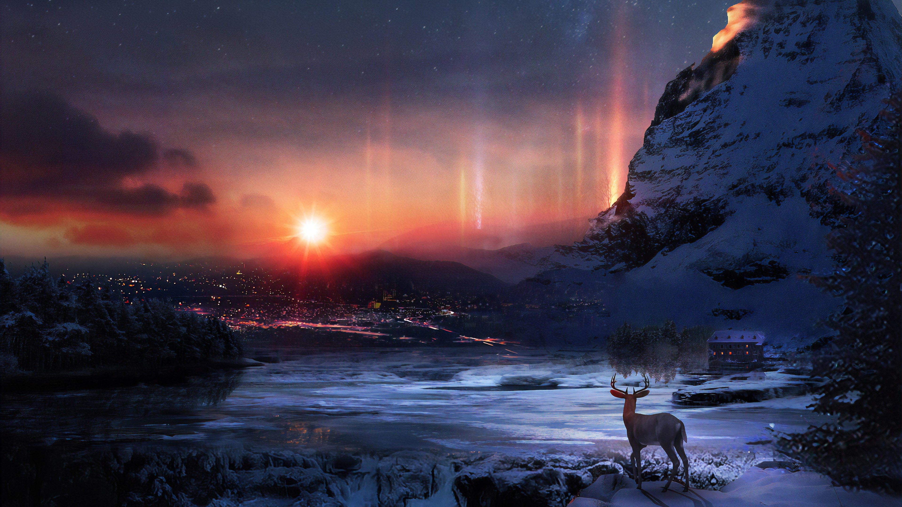 twilight, forest, artist, artwork, digital art, hd, 4k, deviantart, HD Wallpaper