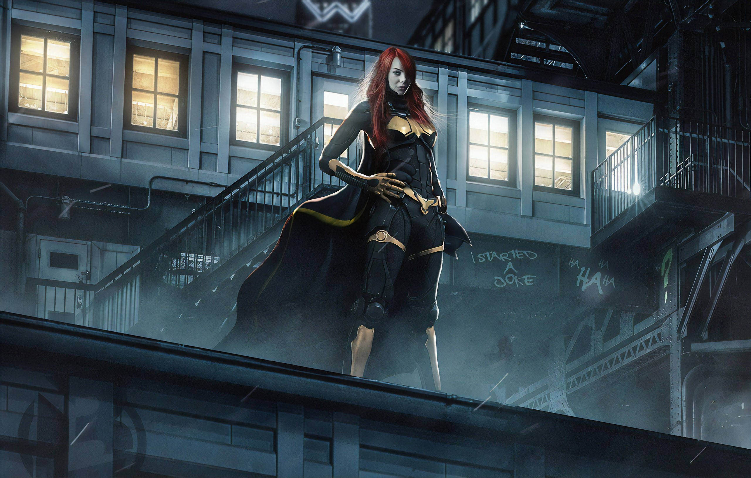 emma stone, hd, superheroes, artwork, batwoman, HD Wallpaper