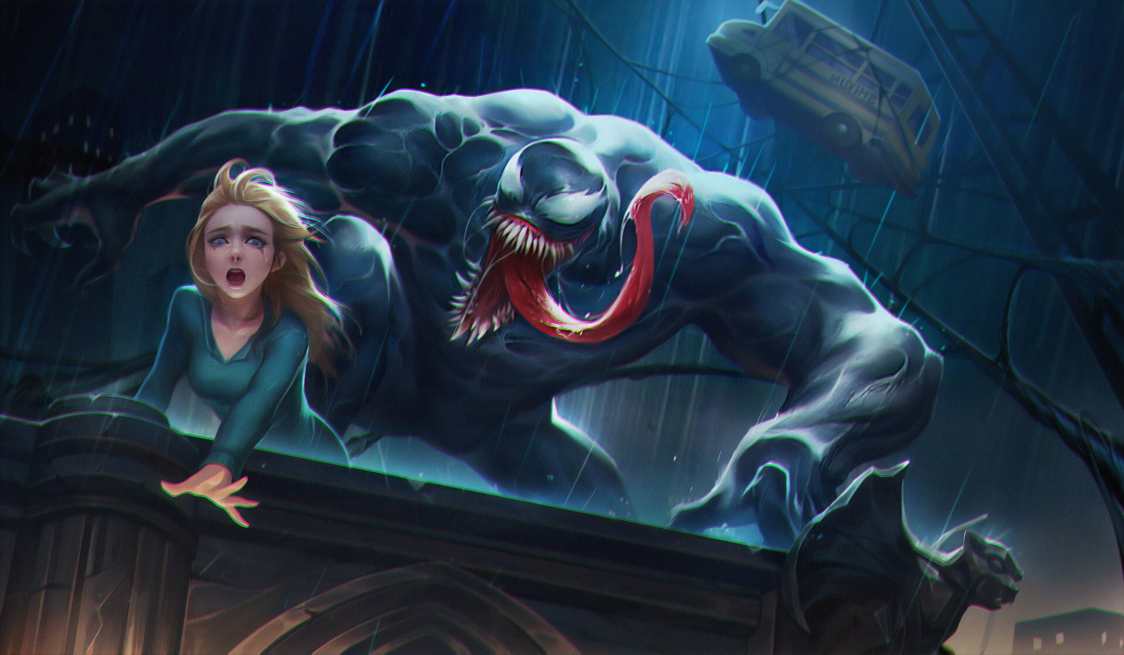 venom, hd, 4k, superheroes, digital art, artwork, artstation, HD Wallpaper