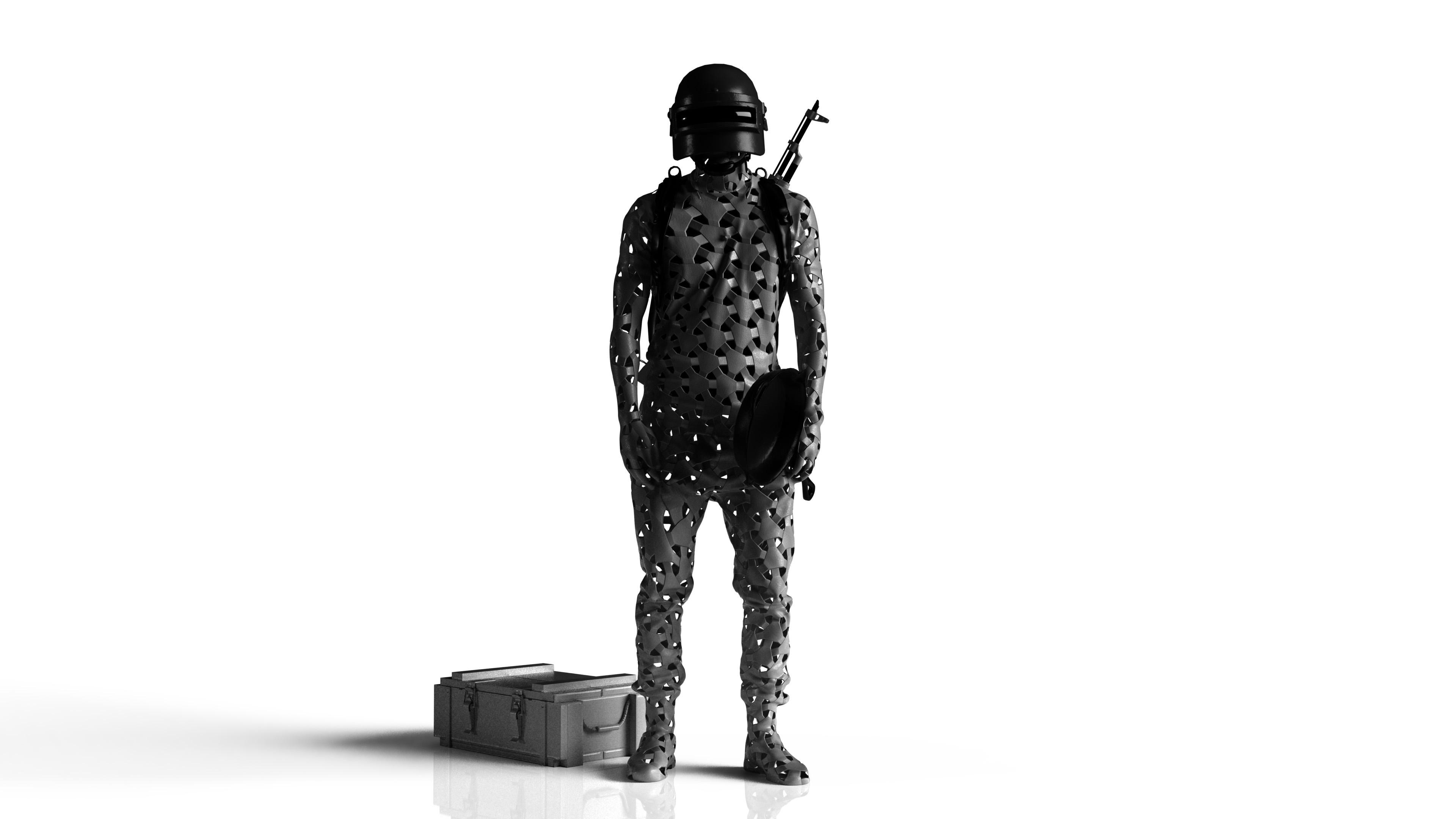 pubg, playerunknowns battlegrounds, 2019 games, games, hd, 4k, monochrome, black and white, HD Wallpaper