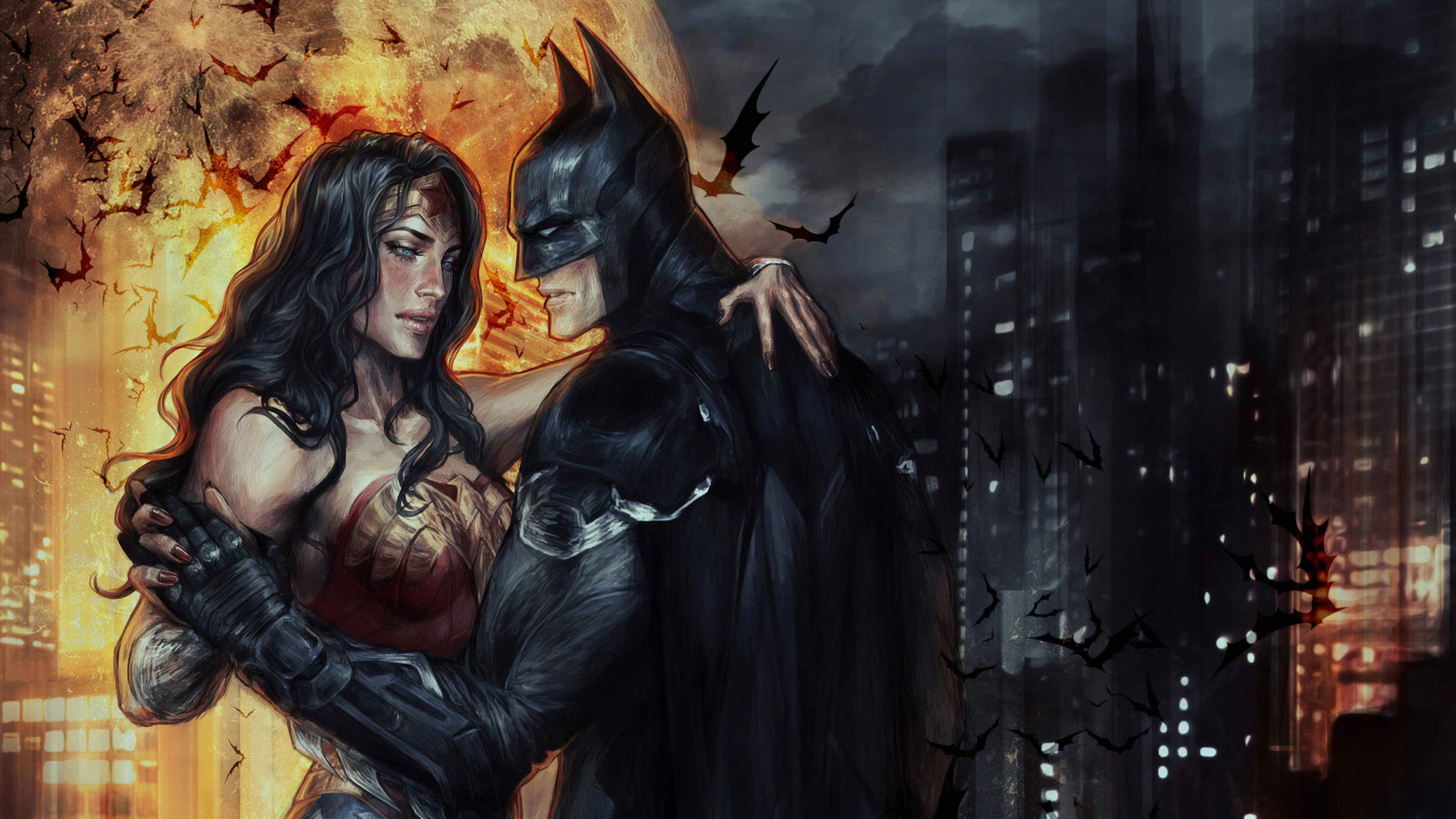 batman, wonder woman, superheroes, artist, artwork, digital art, hd, 4k, deviantart, HD Wallpaper