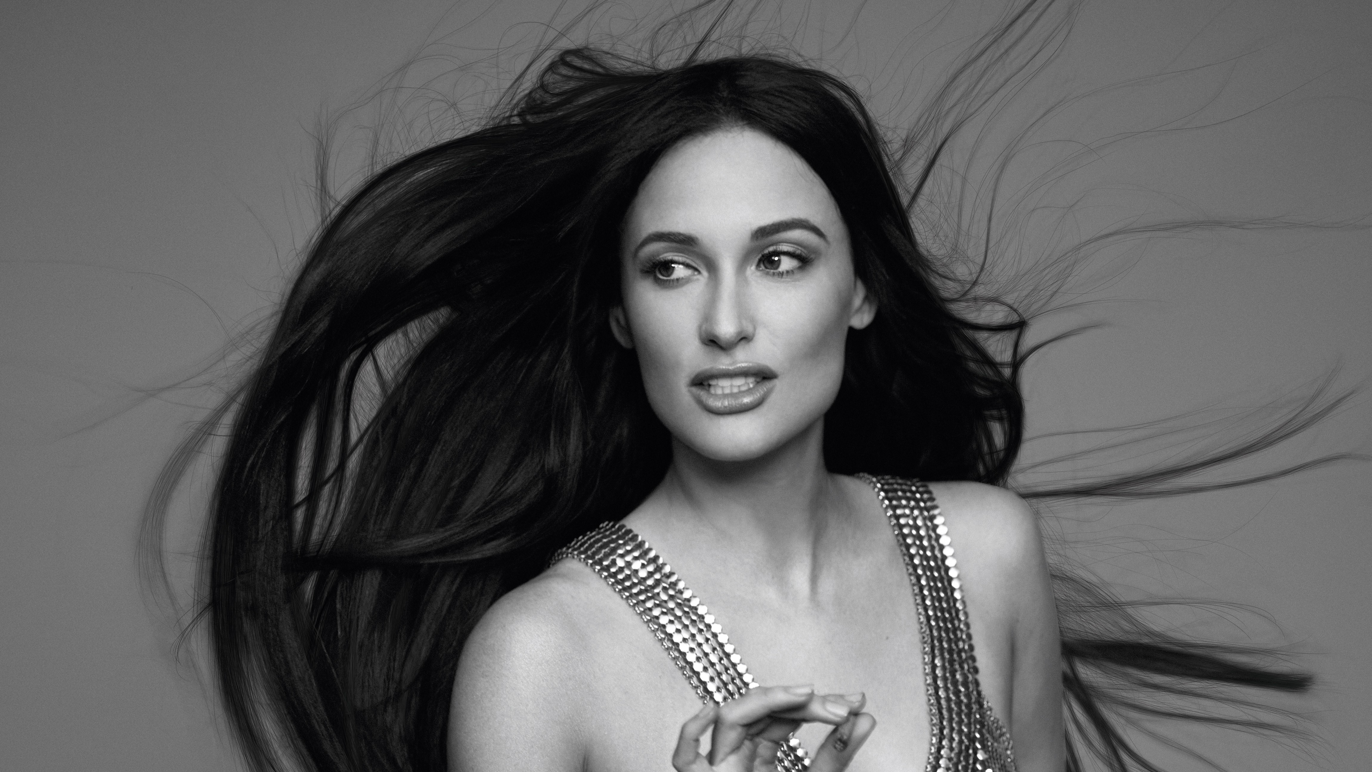 kacey musgraves, celebrities, music, singer, girls, model, hd, 4k, monochrome, black and white, HD Wallpaper