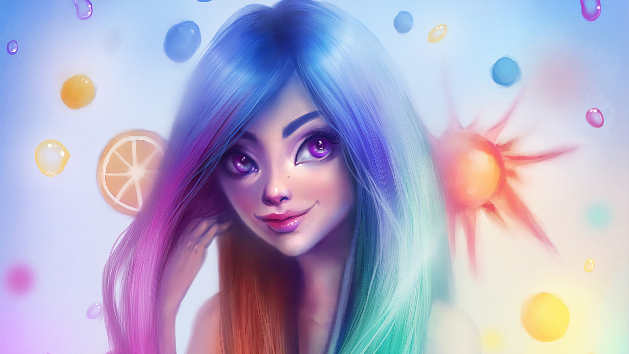 rainbow, artist, artwork, digital art, hd, deviantart, HD Wallpaper