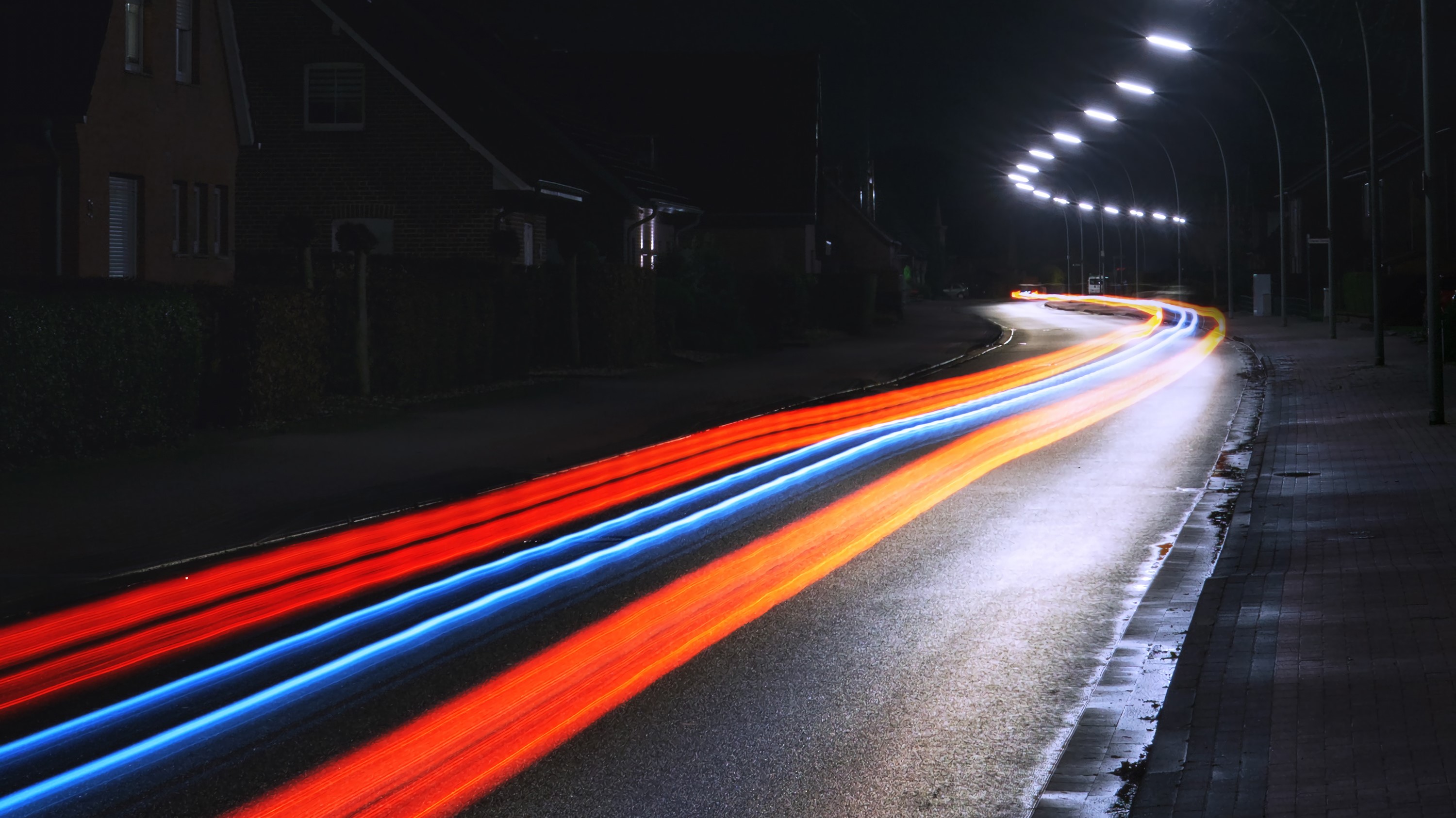 long exposure, road, hd, photography, HD Wallpaper