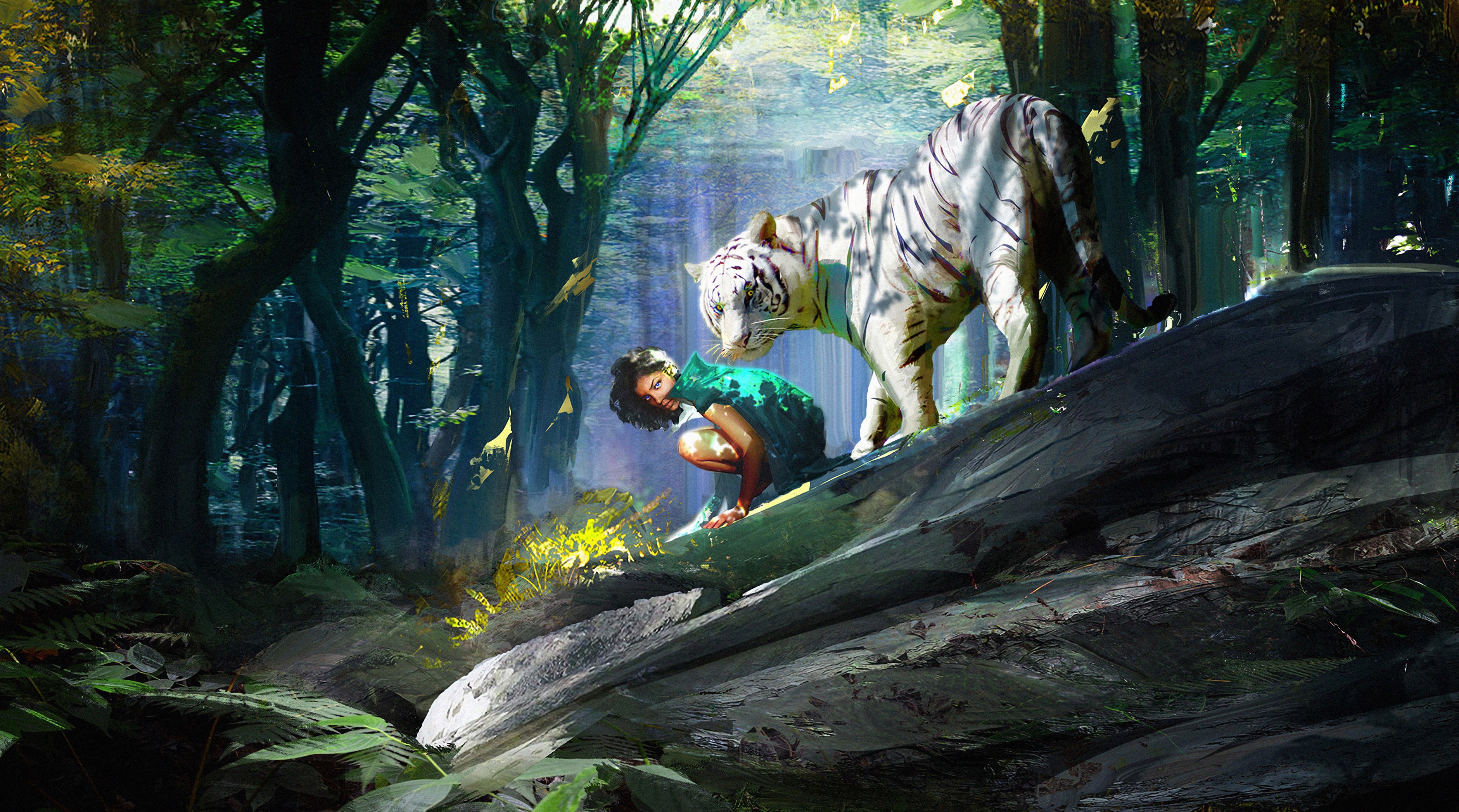 tiger, artist, artwork, digital art, hd, 4k, artstation, HD Wallpaper