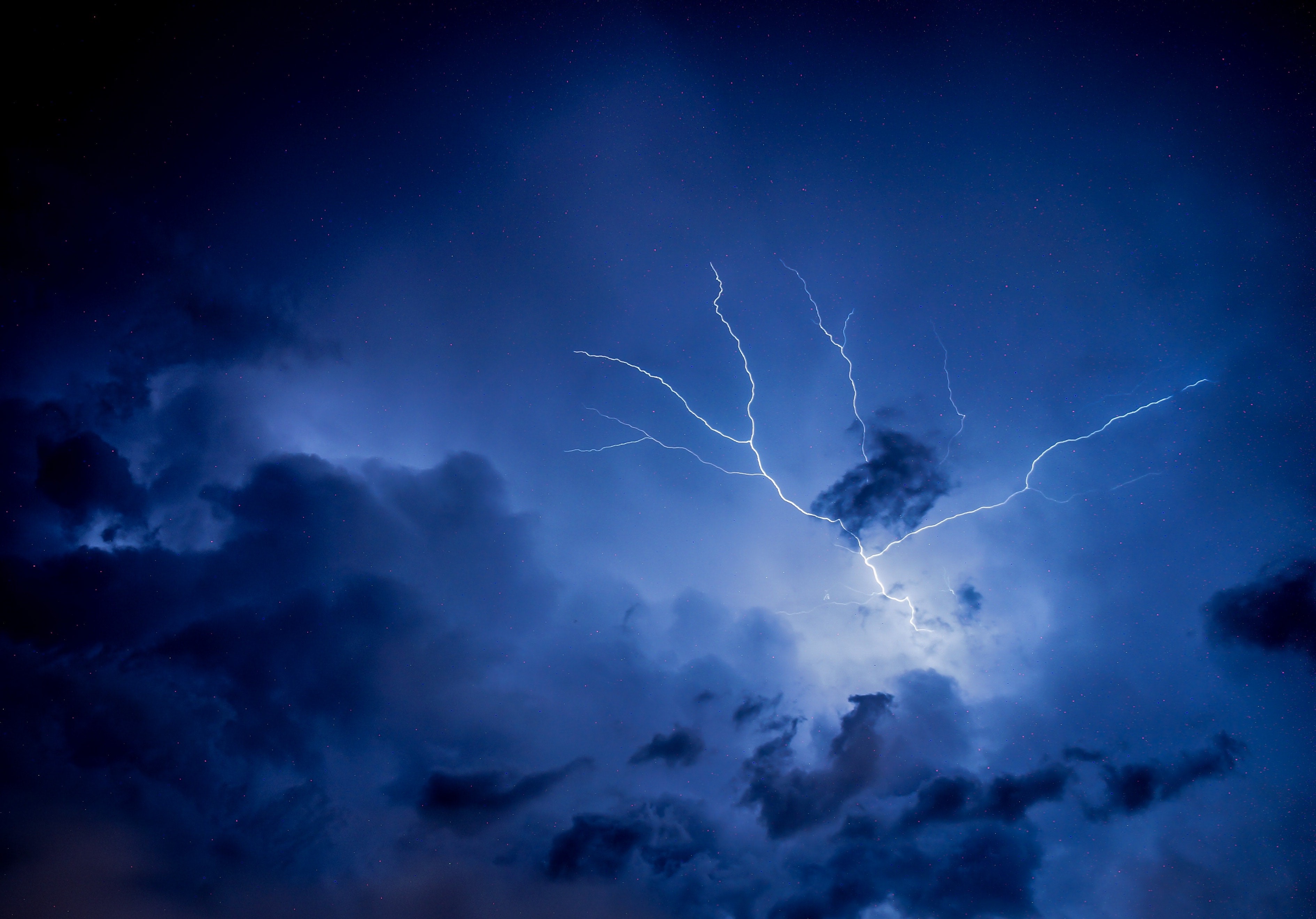 thunderstorm, lightning, nature, hd, 4k, HD Wallpaper