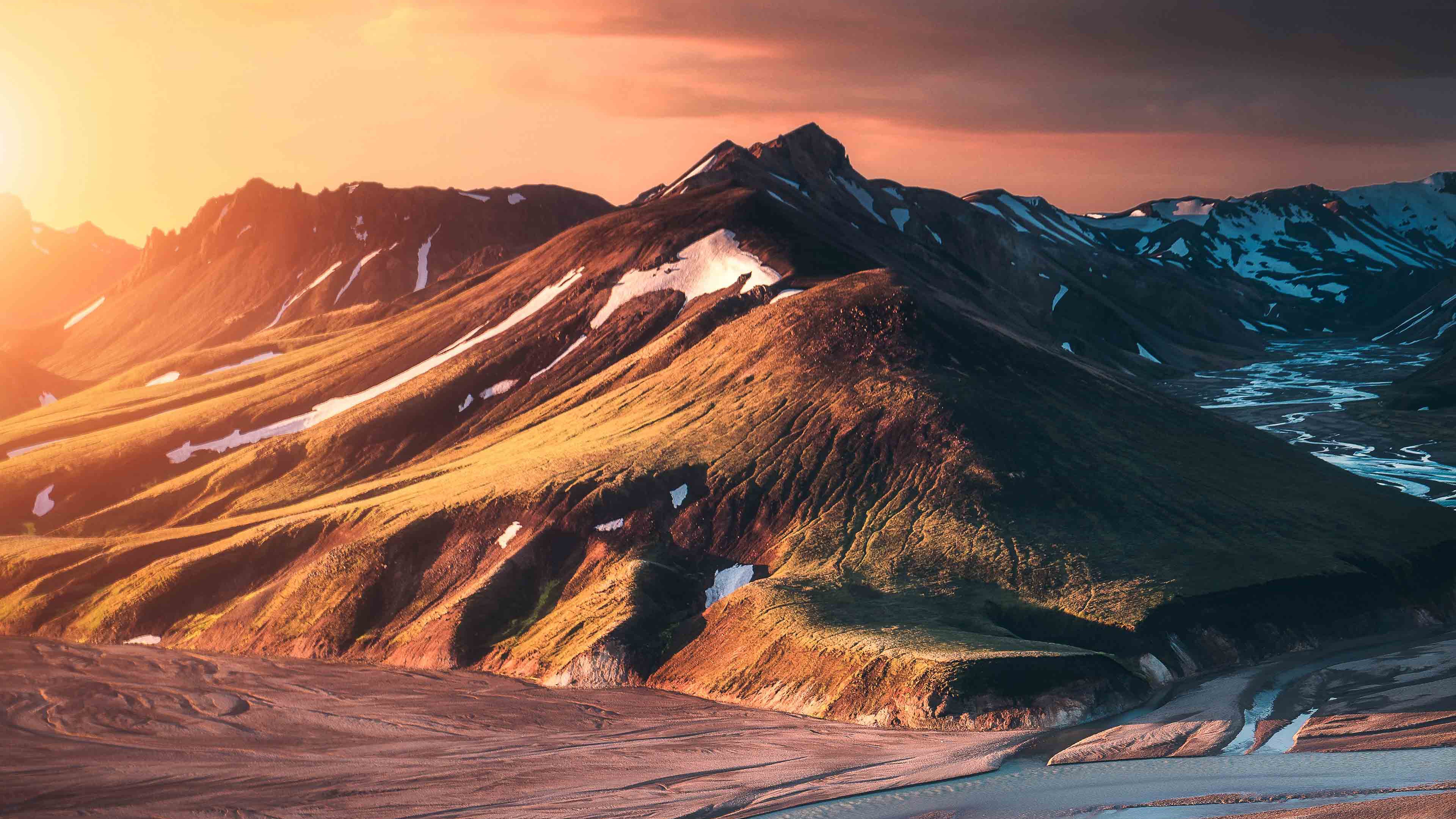 sunset, iceland, nature, hd, 4k, HD Wallpaper