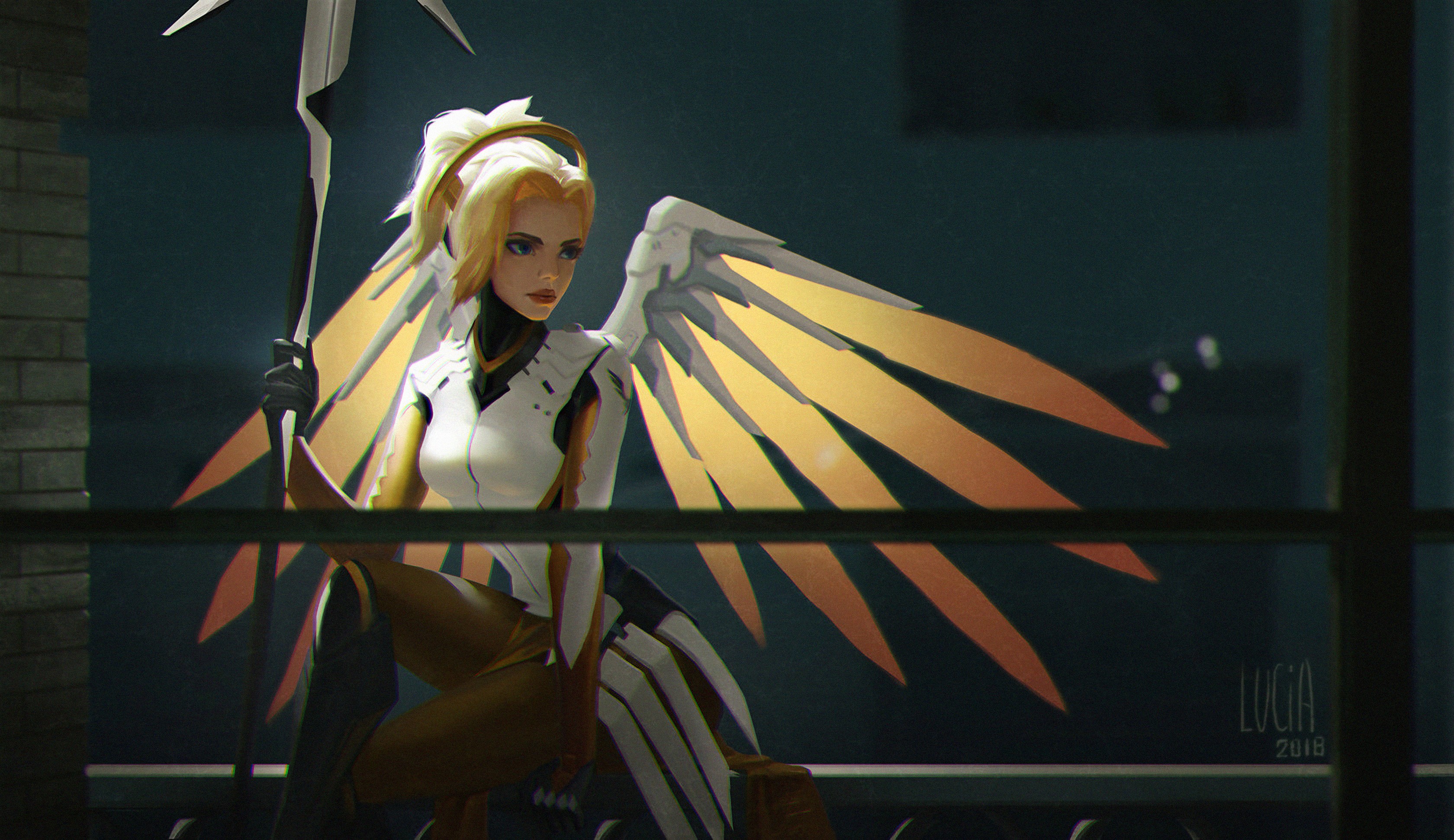 mercy overwatch, overwatch, games, xbox games, ps games, pc games, hd, 4k, artstation, HD Wallpaper