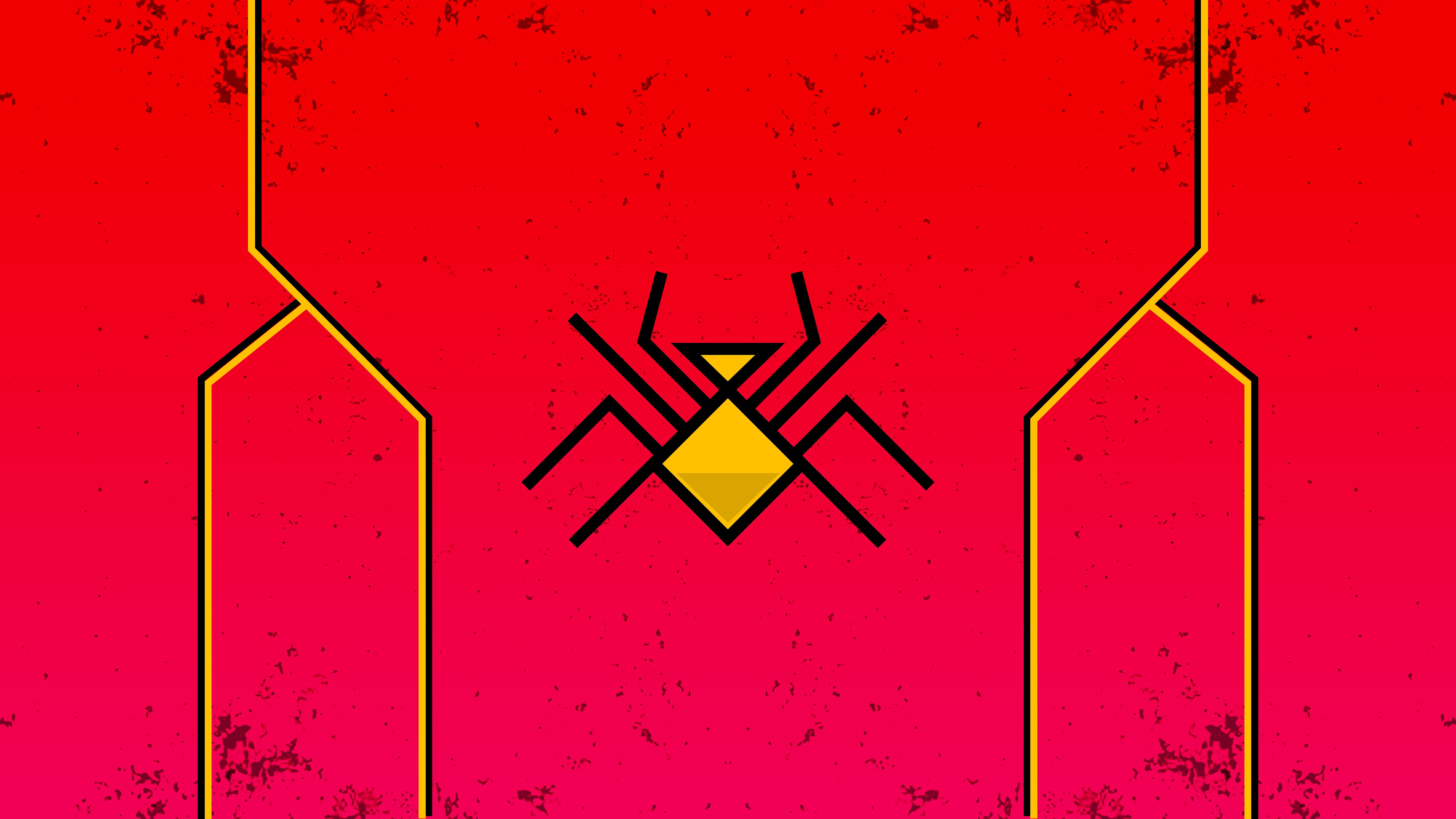 spiderman, superheroes, logo, minimalism, minimalist, 4k, 5k, HD Wallpaper