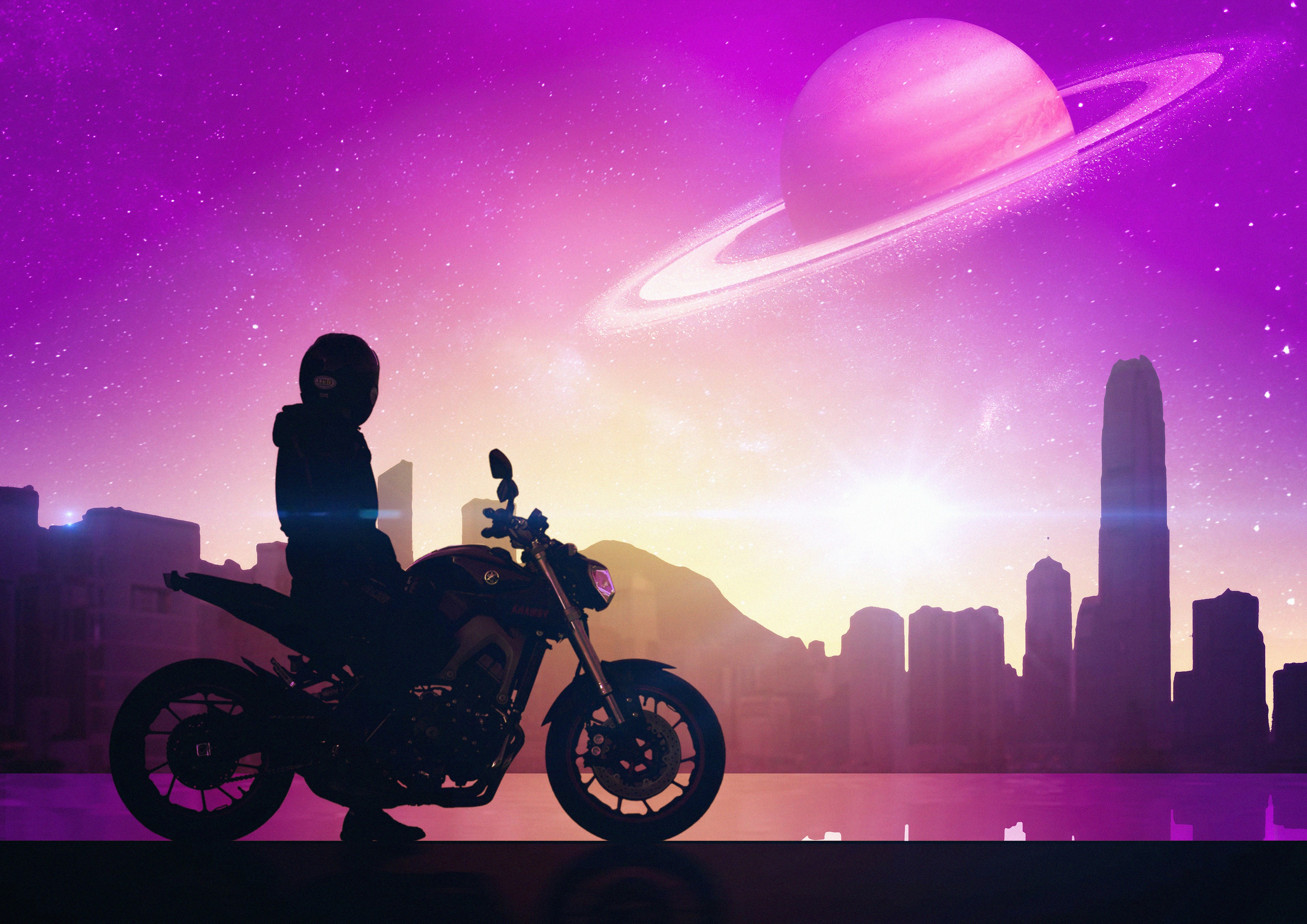 bike, artist, artwork, digital art, hd, 4k, deviantart, HD Wallpaper