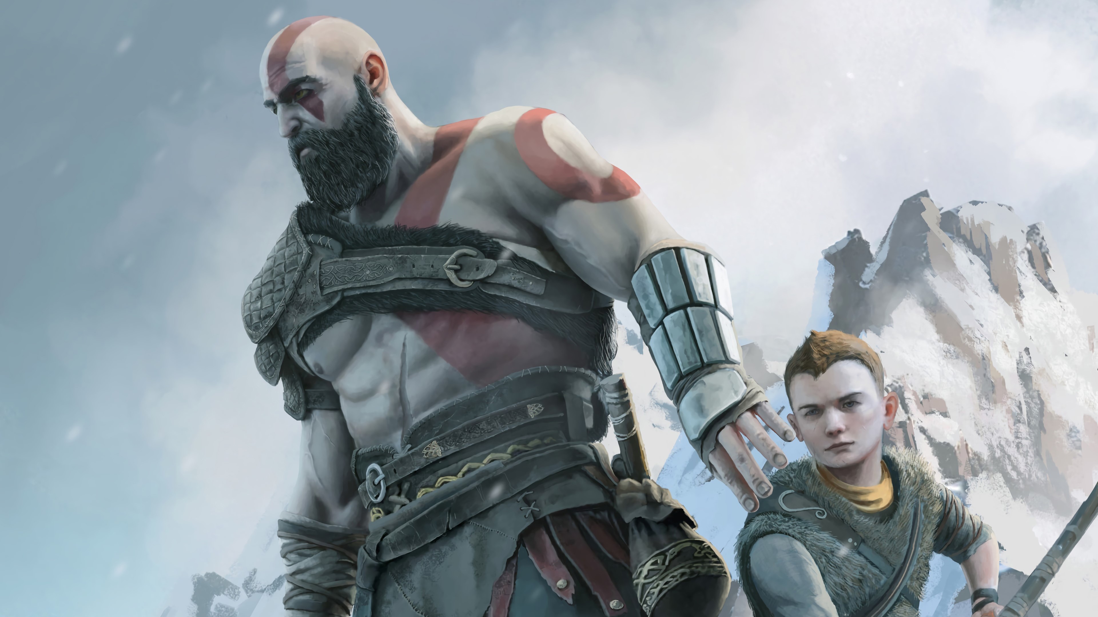 kratos, hd, 4k, artwork, digital art, artstation, god of war, HD Wallpaper