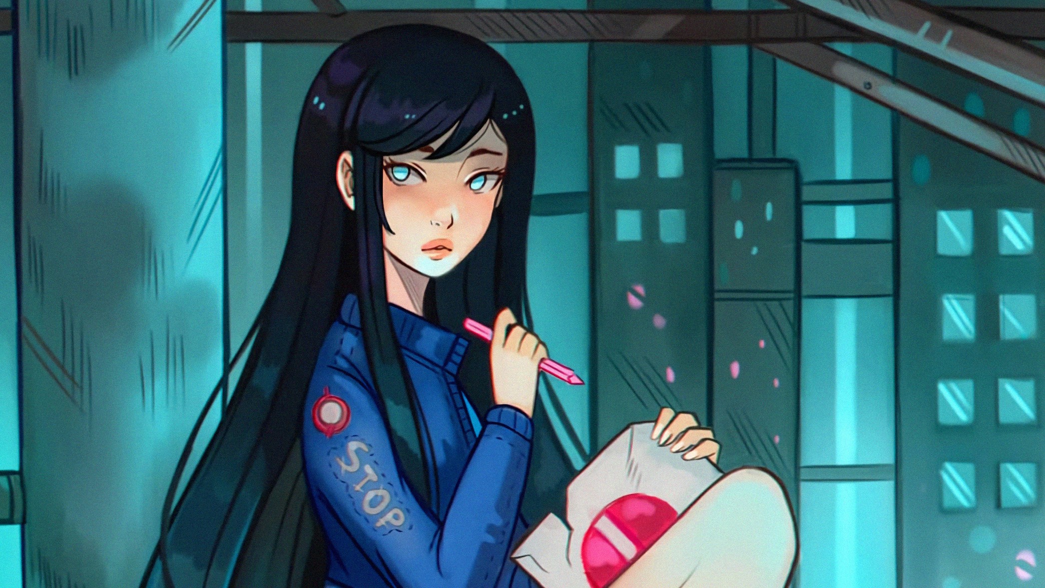 anime girl, anime, artist, artwork, digital art, hd, deviantart, HD Wallpaper