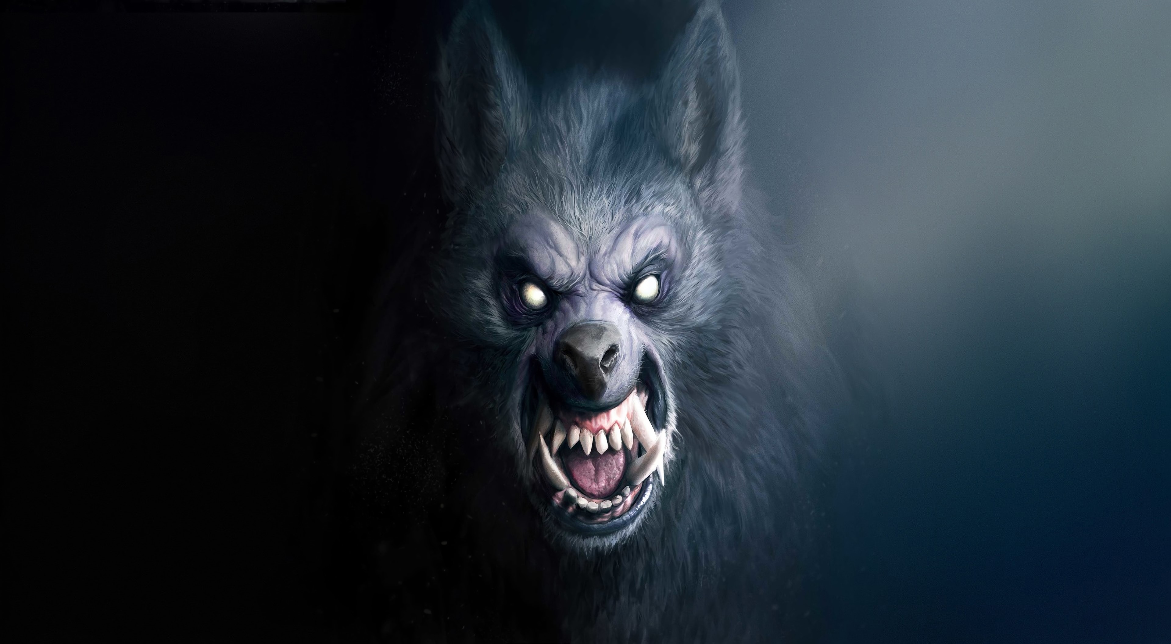 wolf, artist, artwork, digital art, hd, 4k, HD Wallpaper