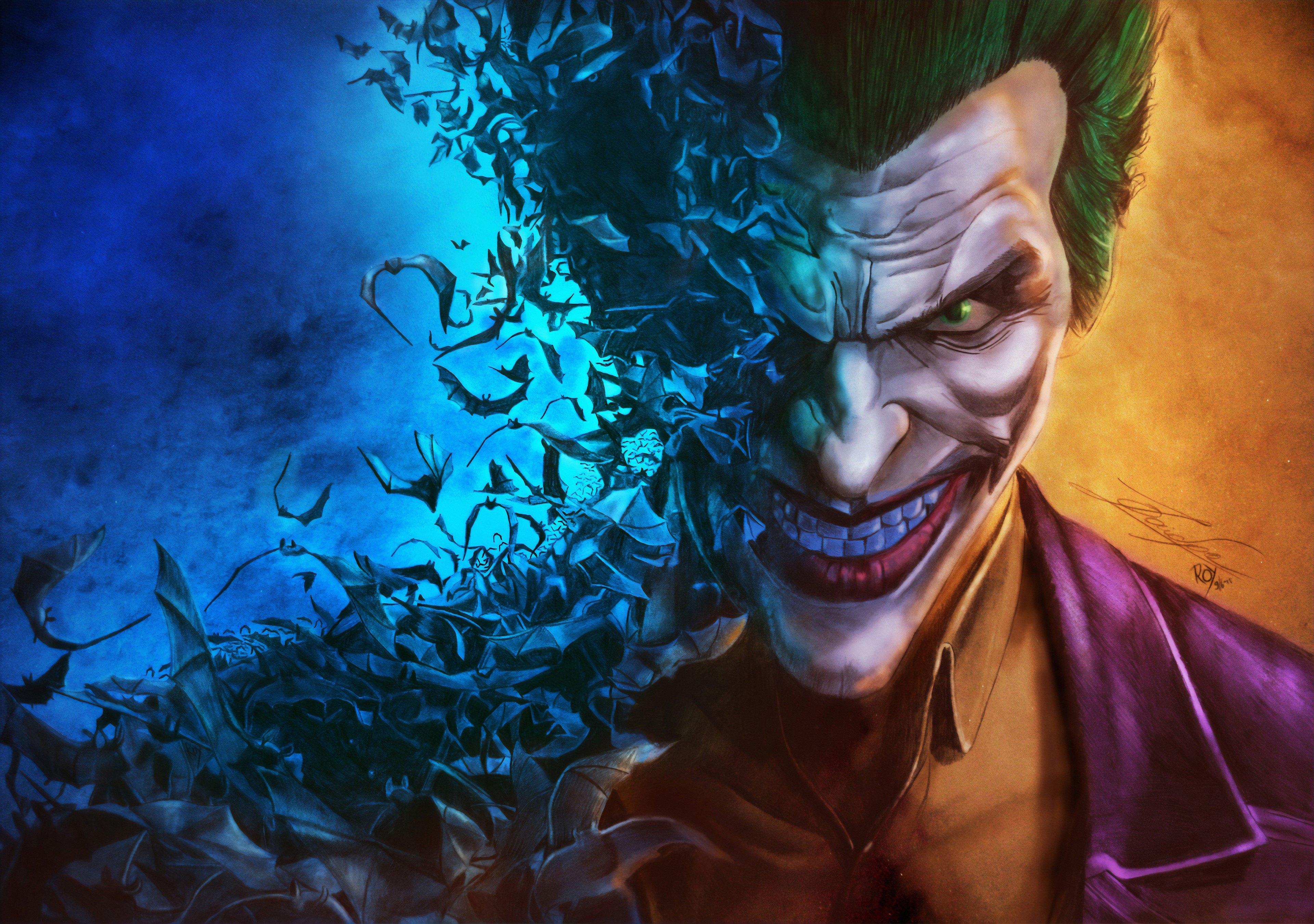 joker, hd, 4k, superheroes, supervillain, digital art, artwork, deviantart, HD Wallpaper