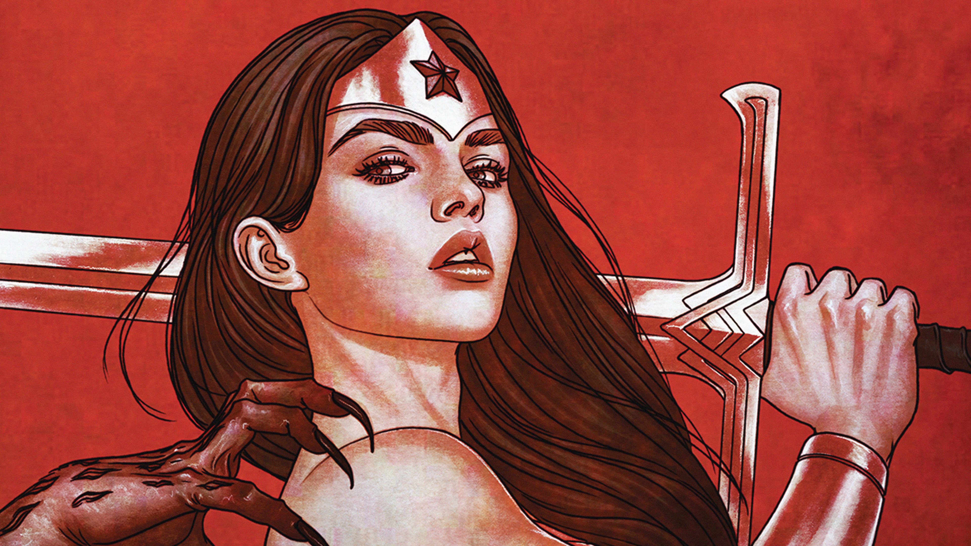 wonder woman, superheroes, artwork, artist, digital art, hd, 4k, HD Wallpaper
