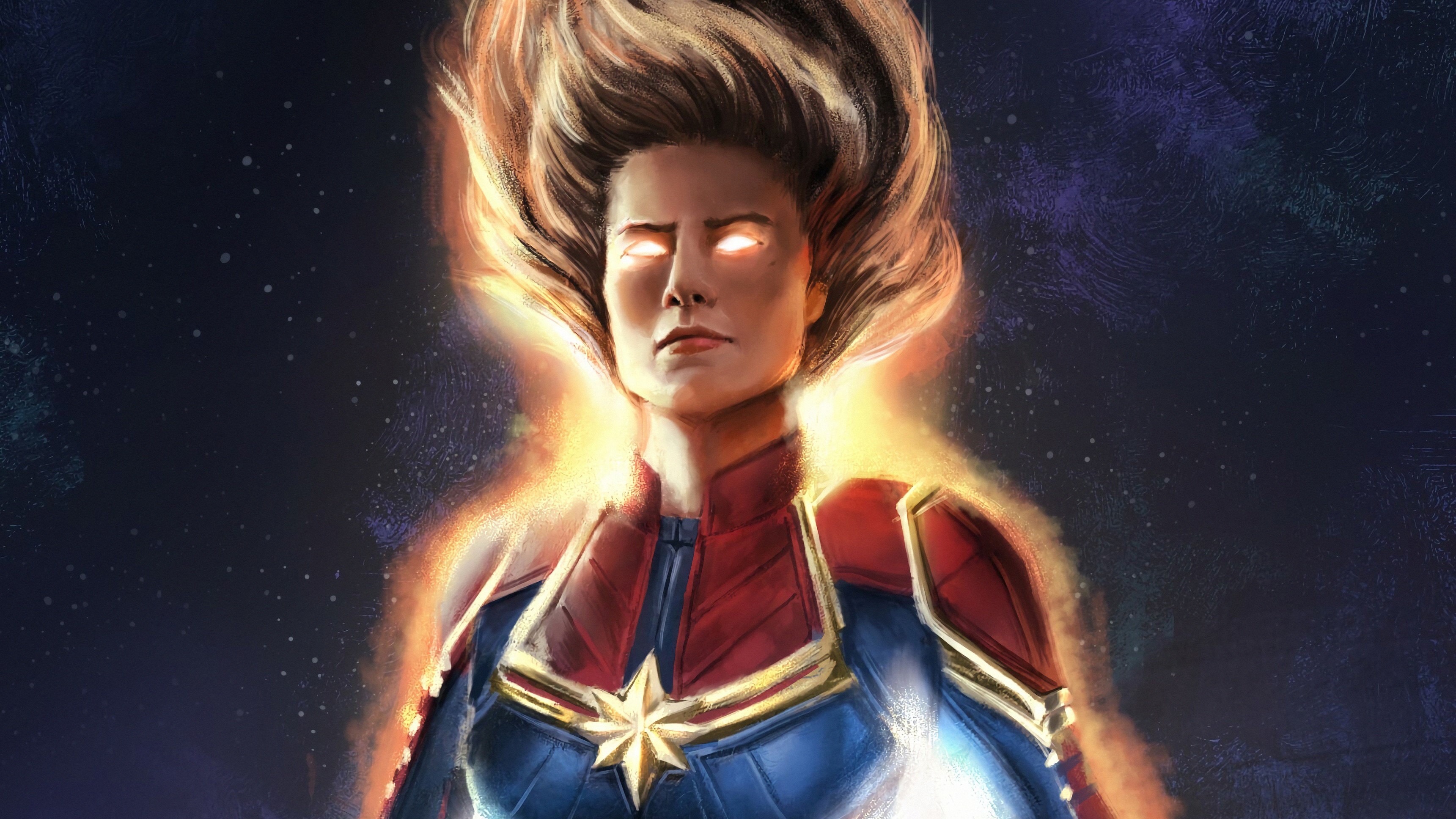 captain marvel, hd, 4k, superheroes, artwork, art, artstation, HD Wallpaper