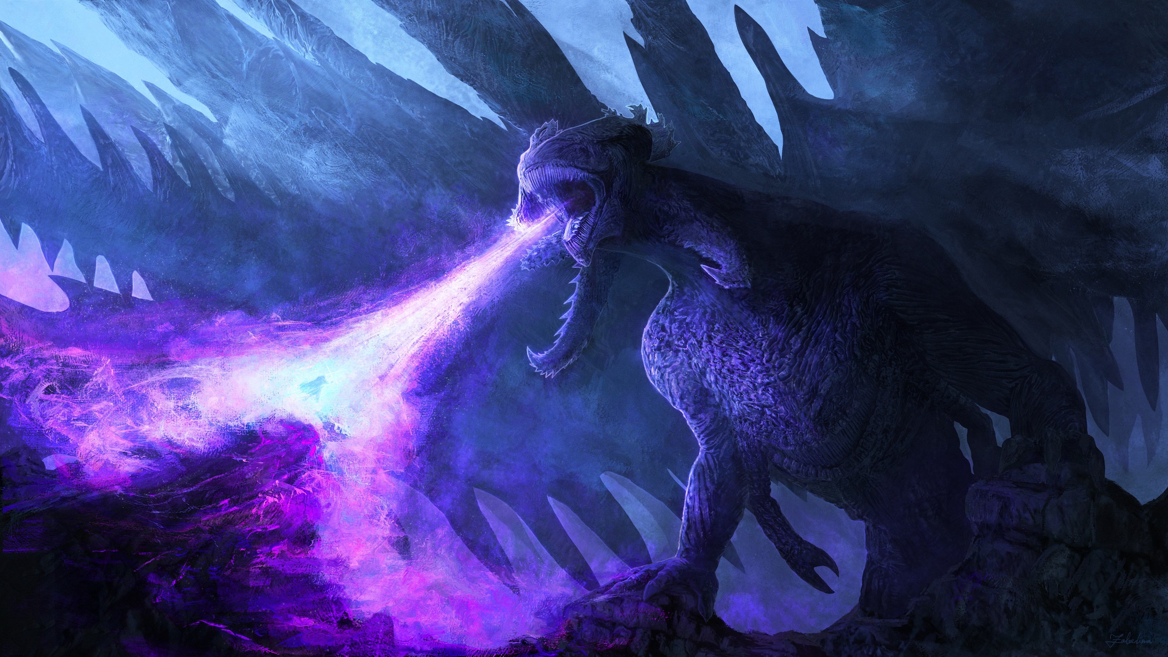 dragon, artist, artwork, digital art, hd, 4k, deviantart, HD Wallpaper