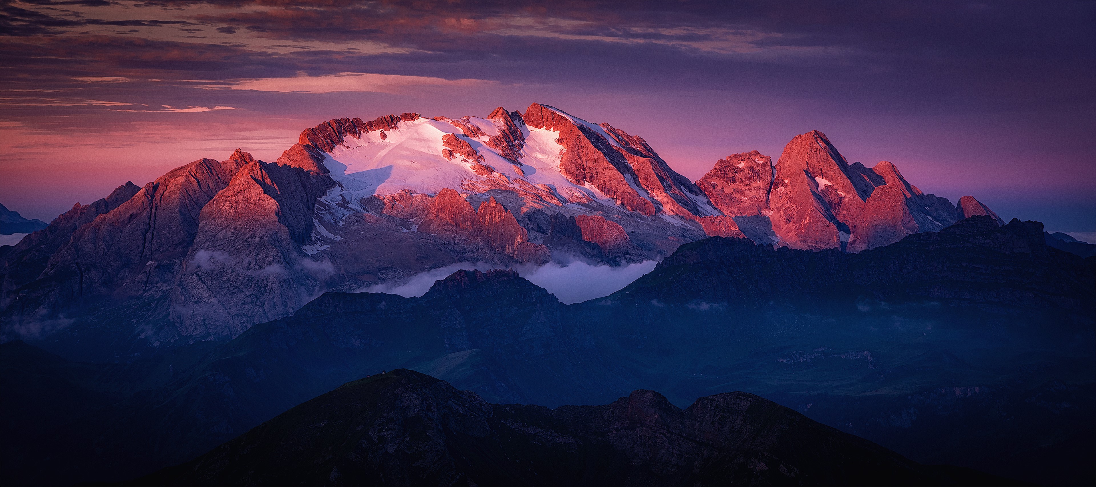 sunrise, mountains, nature, hd, 4k, deviantart, HD Wallpaper