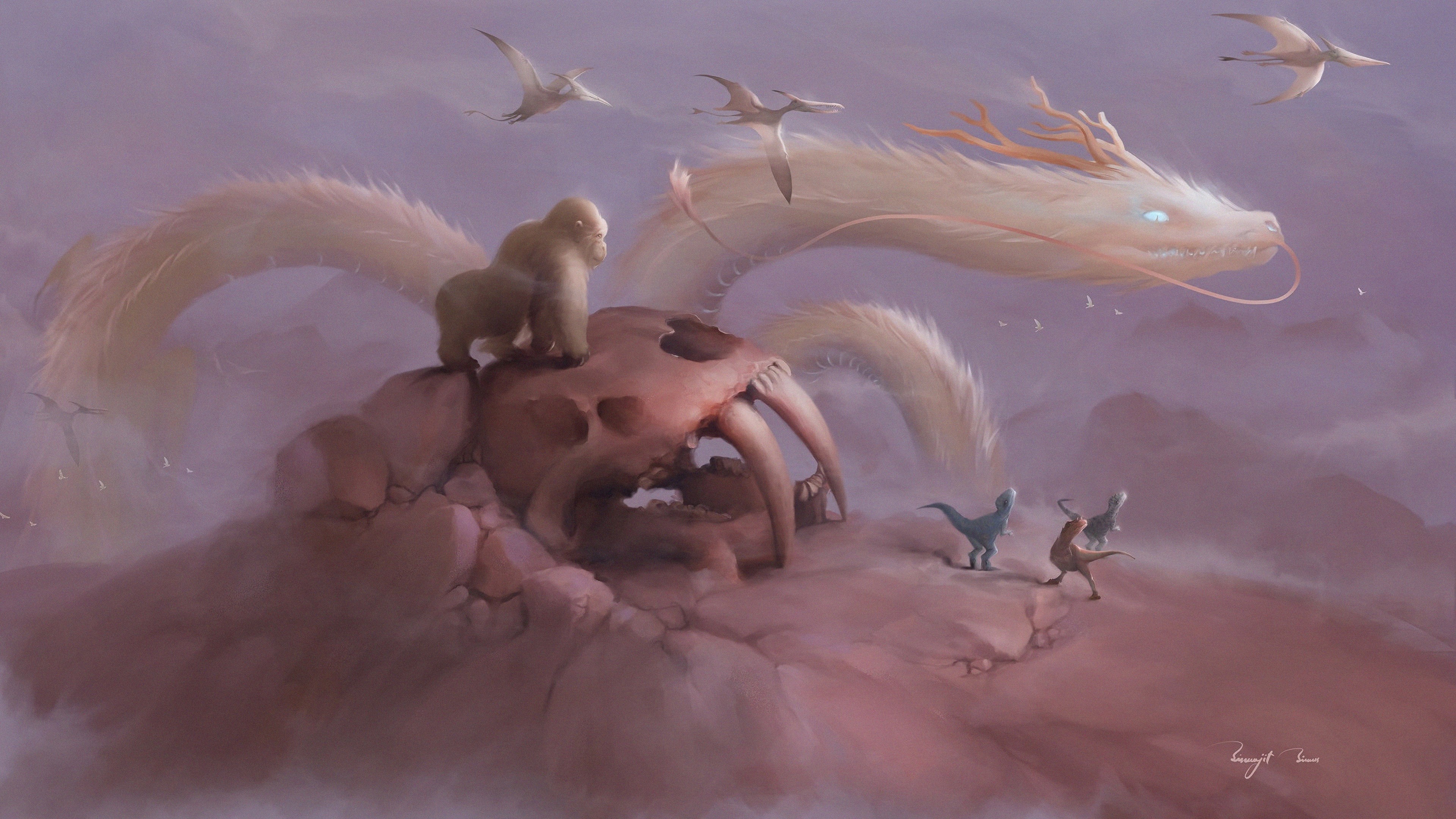 dragon, artist, artwork, digital art, hd, 4k, deviantart, HD Wallpaper