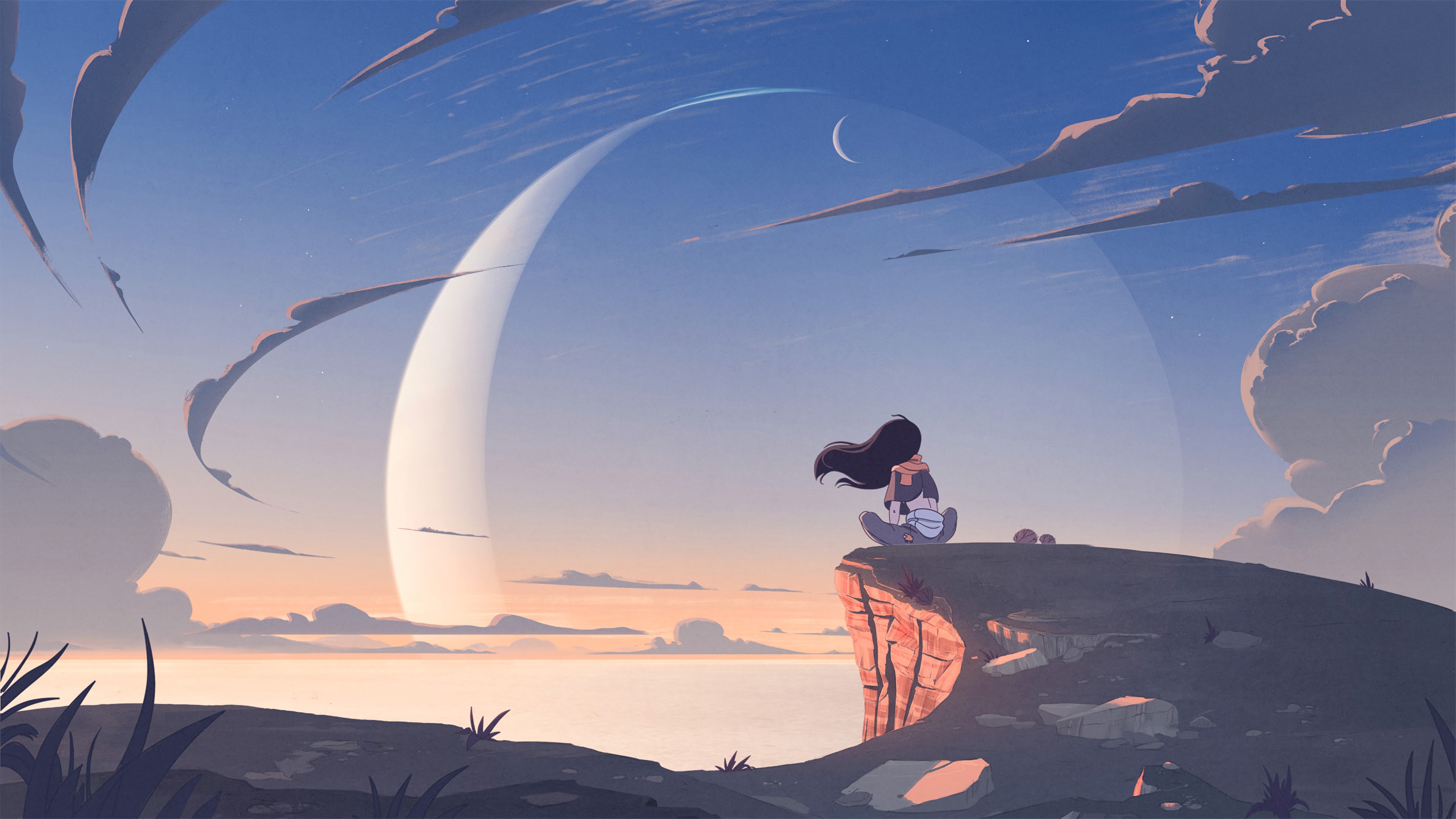 anime girl, anime, artist, artwork, digital art, hd, 4k, HD Wallpaper