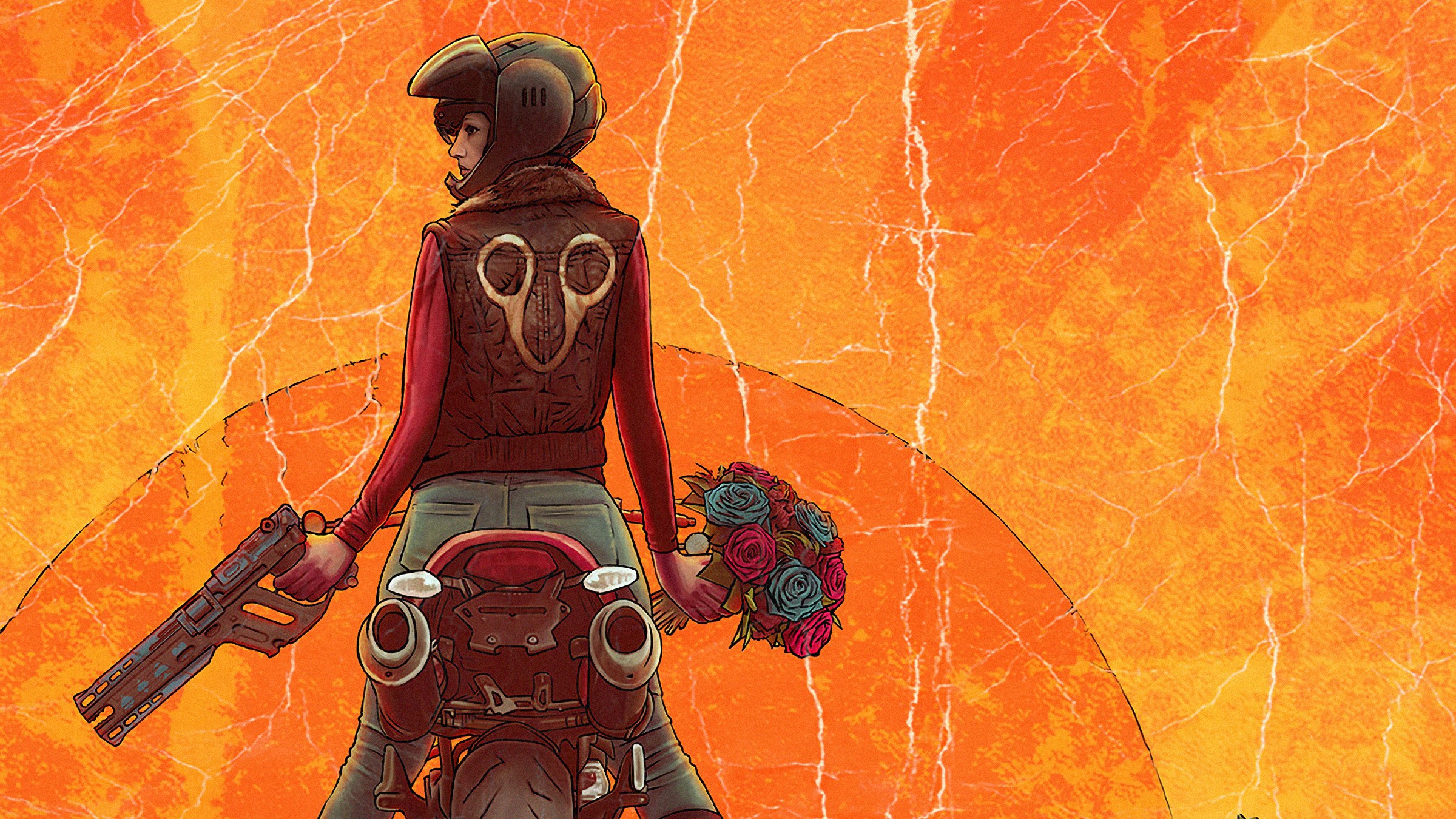 biker, artist, artwork, digital art, hd, artstation, HD Wallpaper