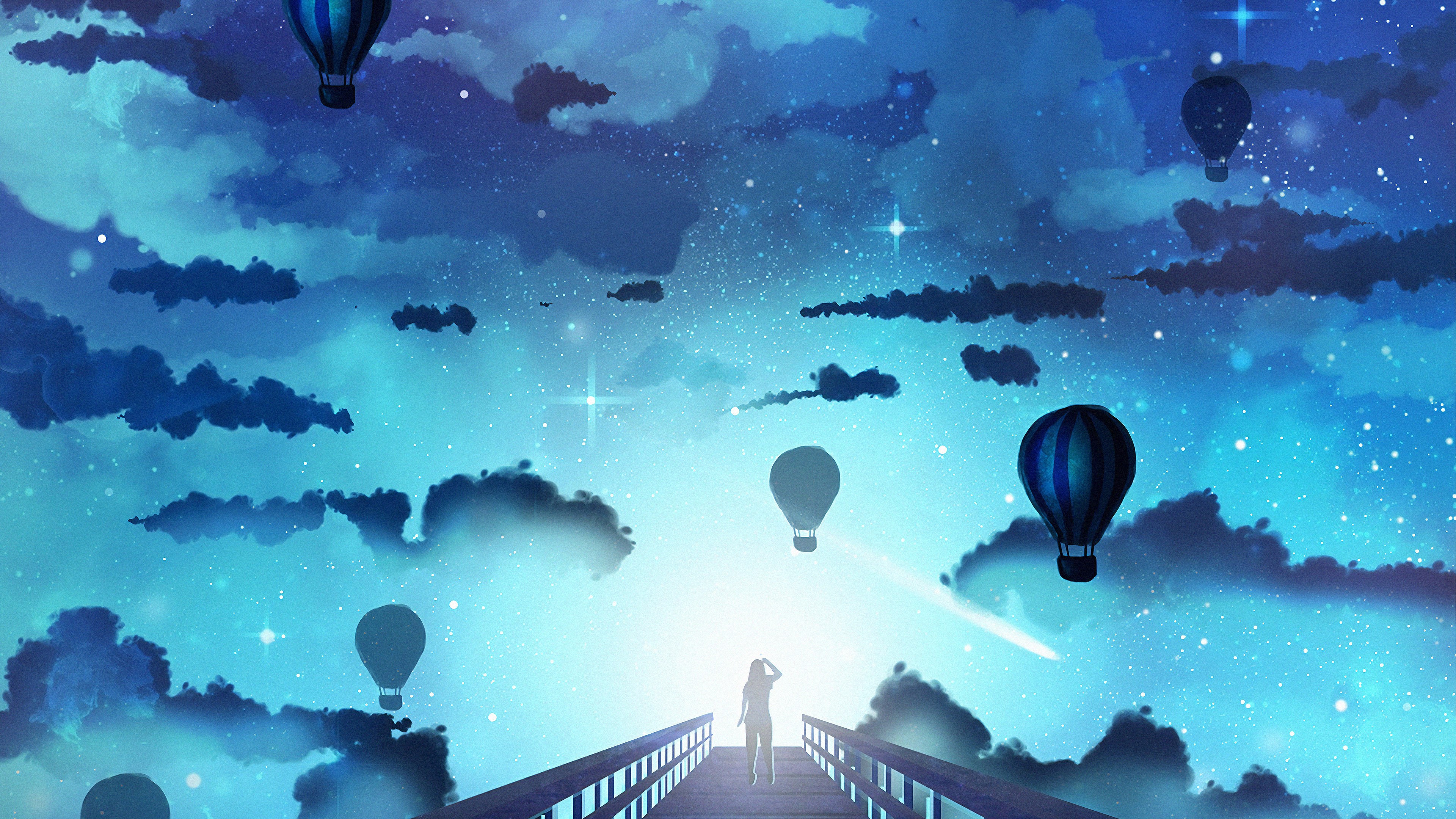 air balloon, artist, artwork, digital art, hd, deviantart, HD Wallpaper