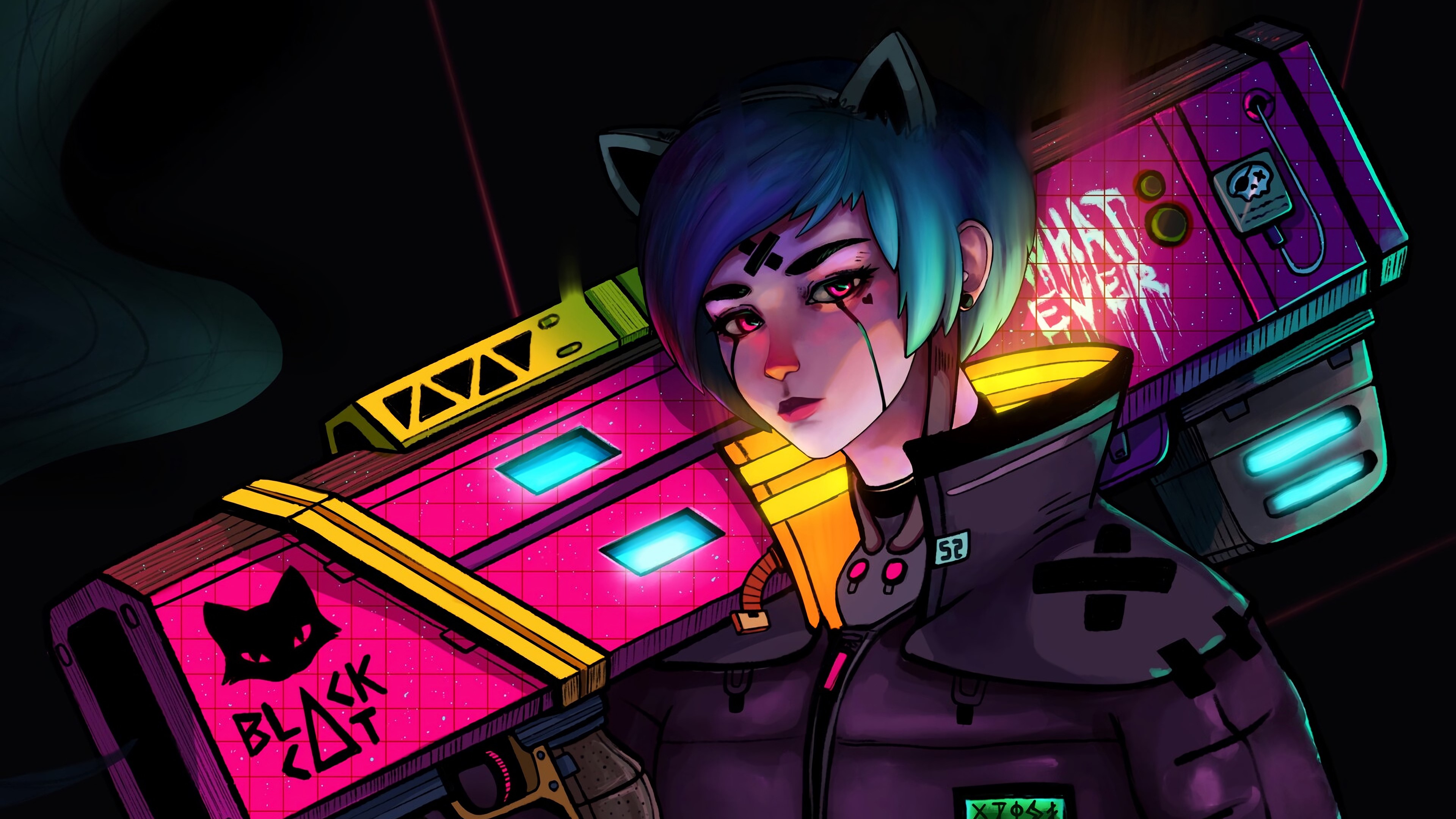 cyberpunk, artist, artwork, digital art, hd, 4k, artstation, HD Wallpaper