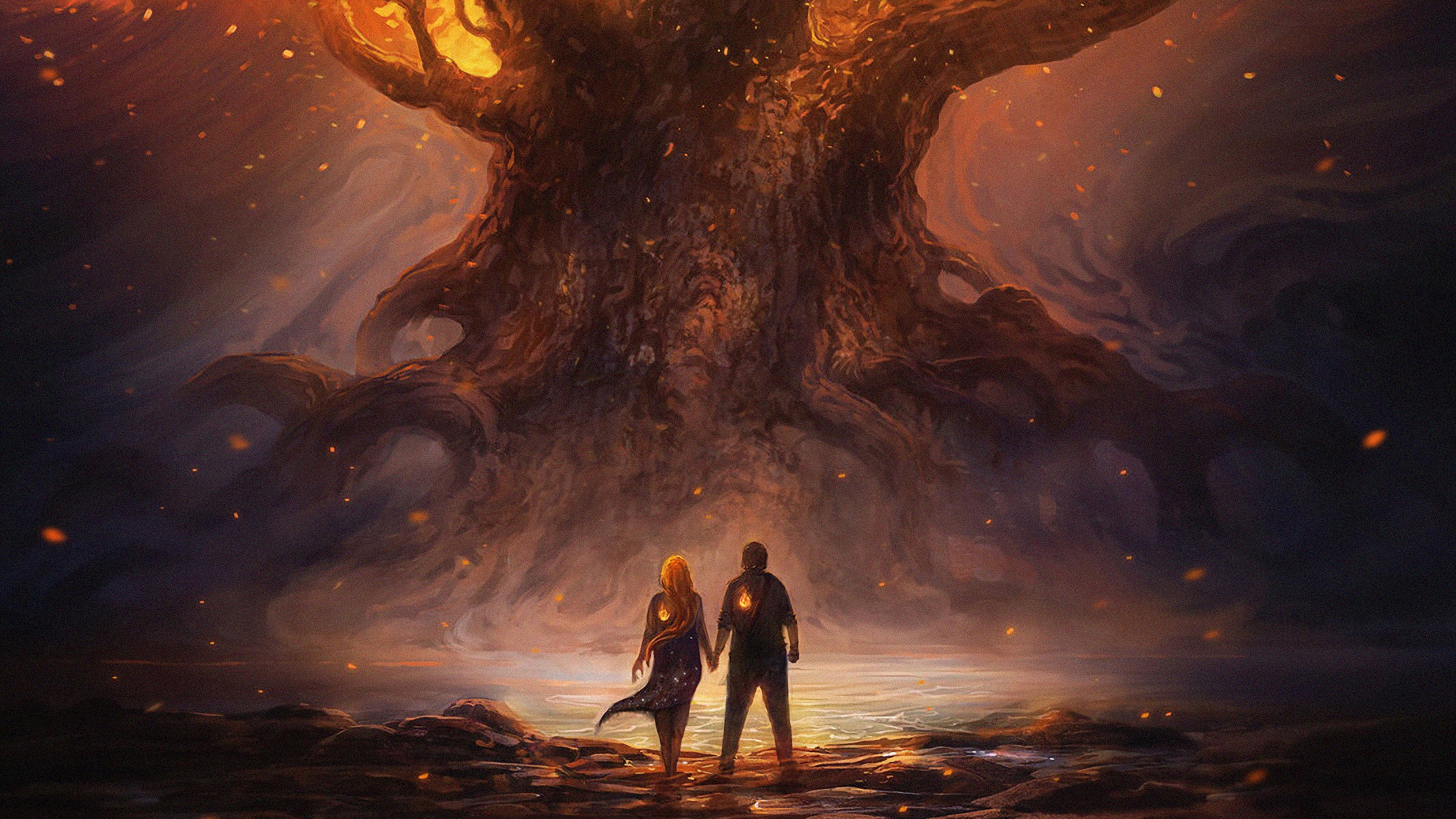 tree, artist, artwork, digital art, hd, artstation, HD Wallpaper