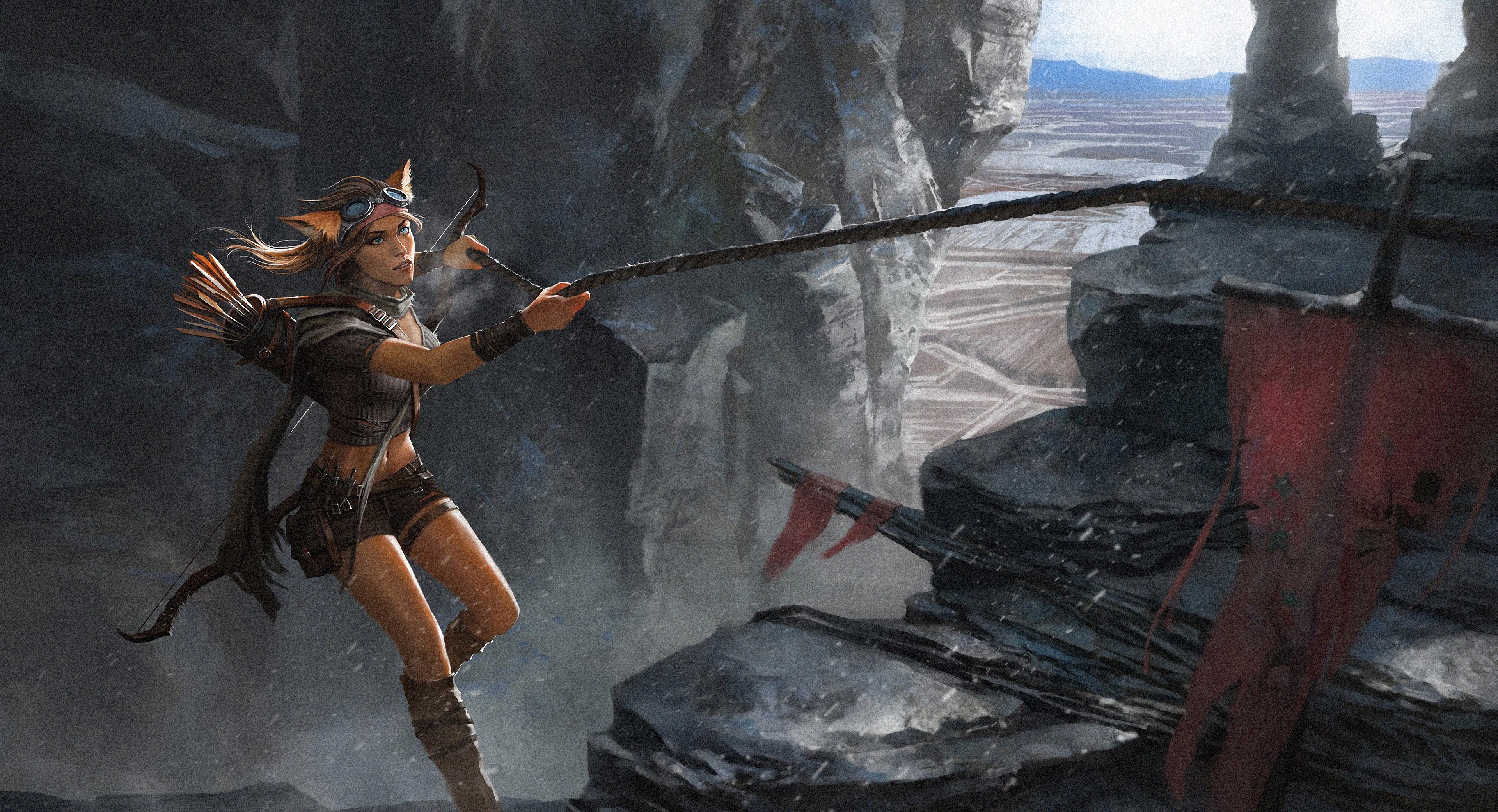 archer, warrior, artist, artwork, digital art, hd, 4k, HD Wallpaper