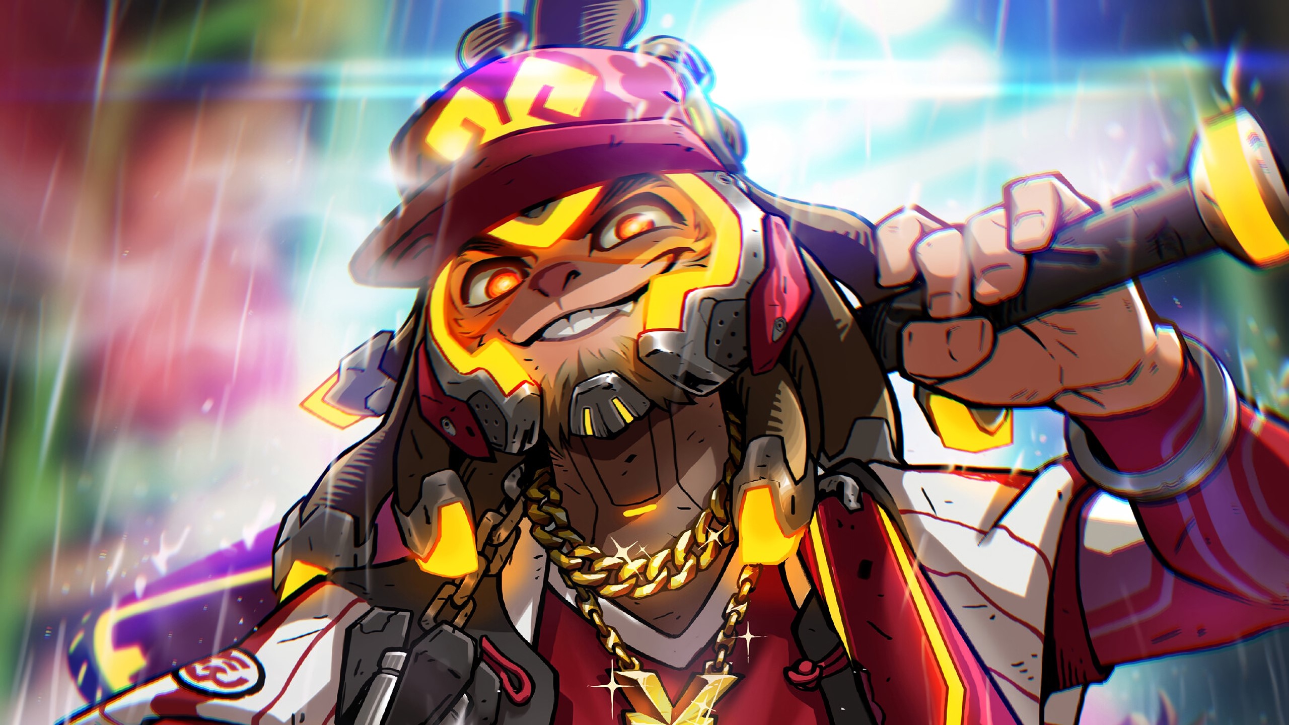 cyberpunk, monkey, artist, artwork, digital art, hd, artstation, HD Wallpaper