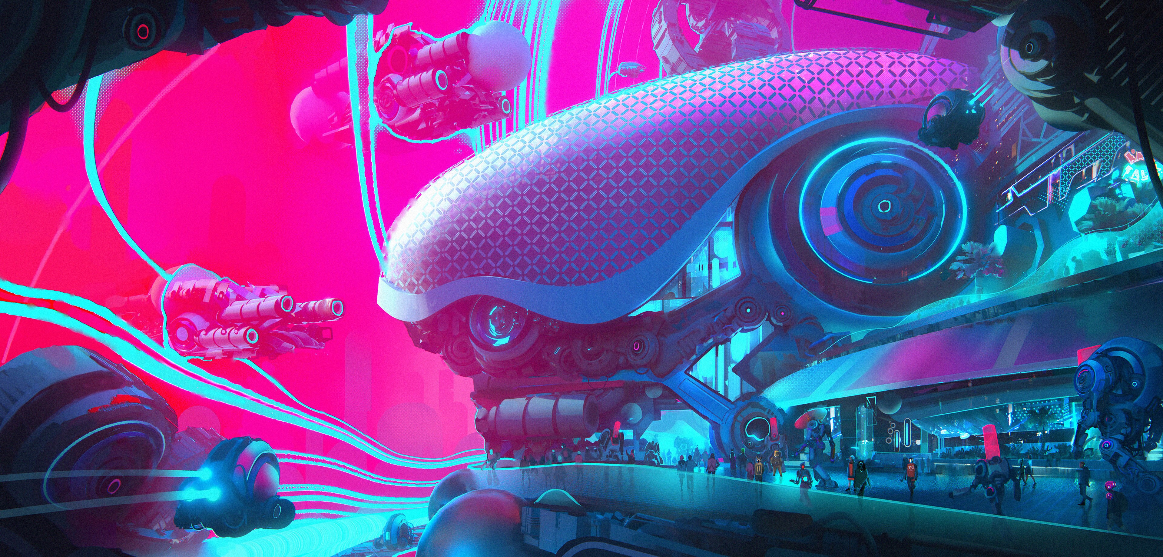 scifi, artist, artwork, digital art, hd, 4k, artstation, HD Wallpaper