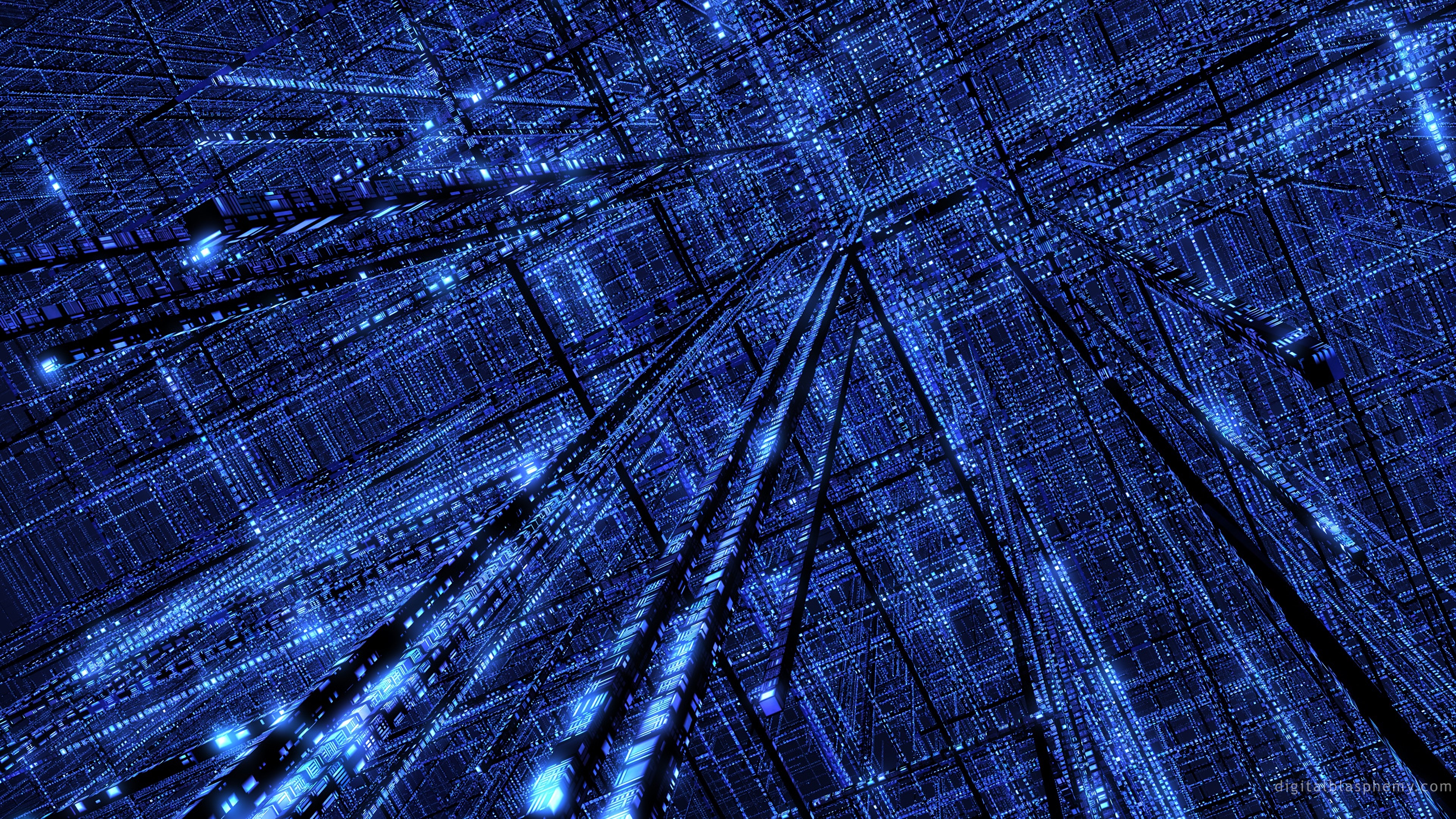 abstract, blue, digital art, hd, 4k, artist, HD Wallpaper