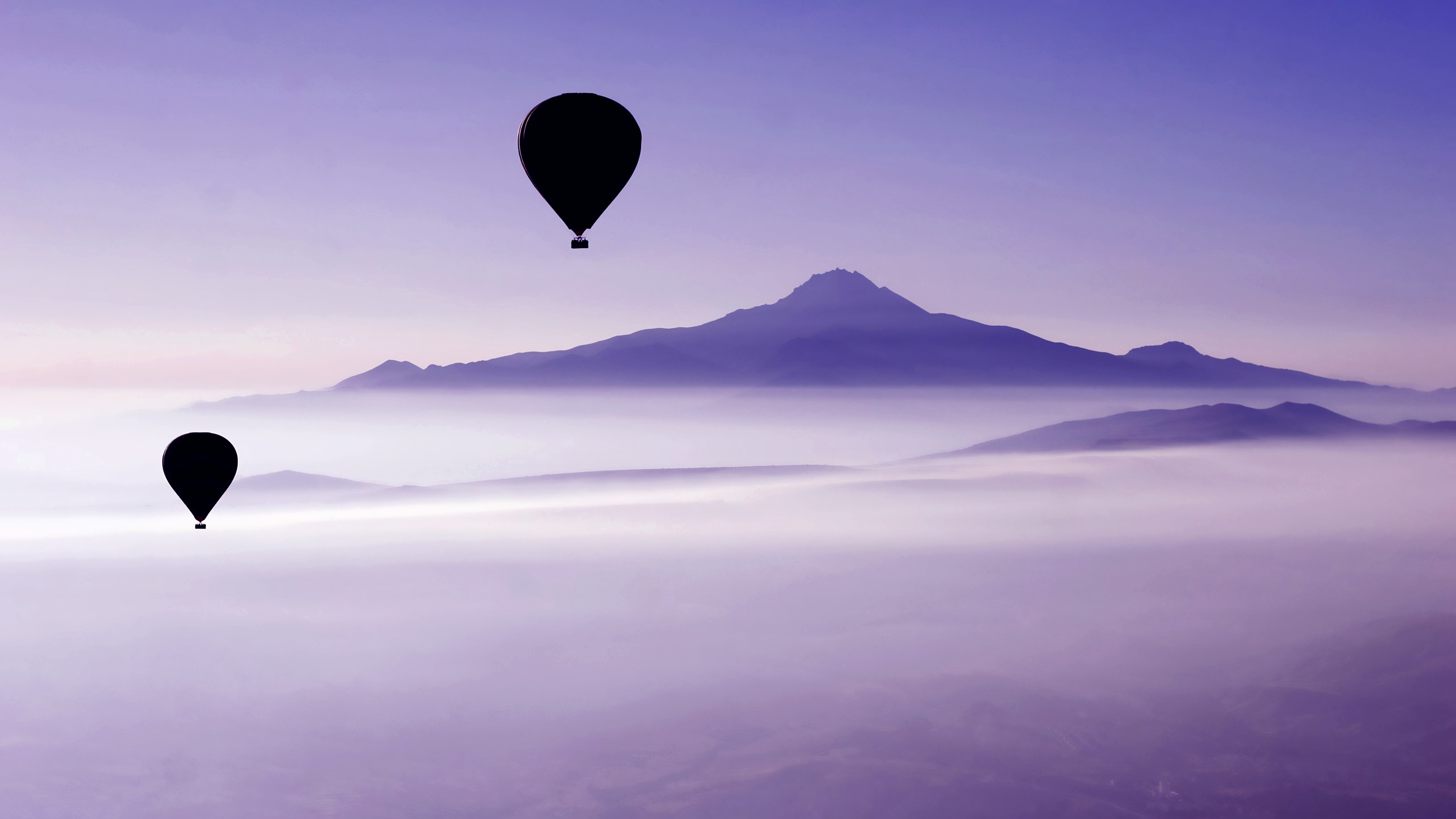 air balloon, mountains, landscape, nature, hd, 4k, HD Wallpaper