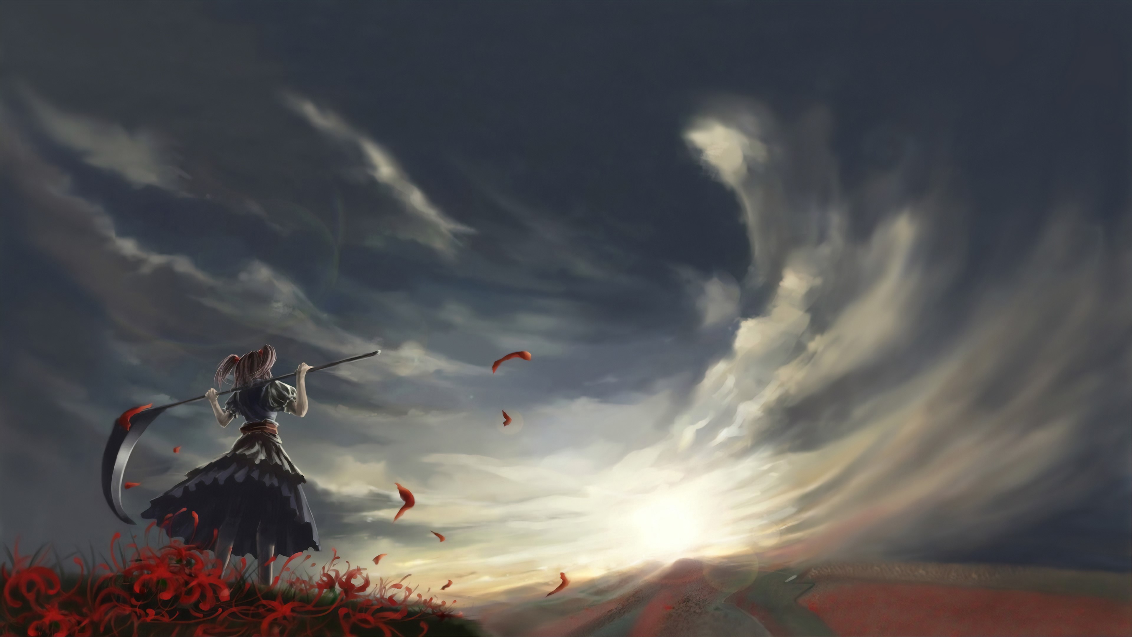 anime girl, anime, artist, artwork, digital art, hd, 4k, HD Wallpaper