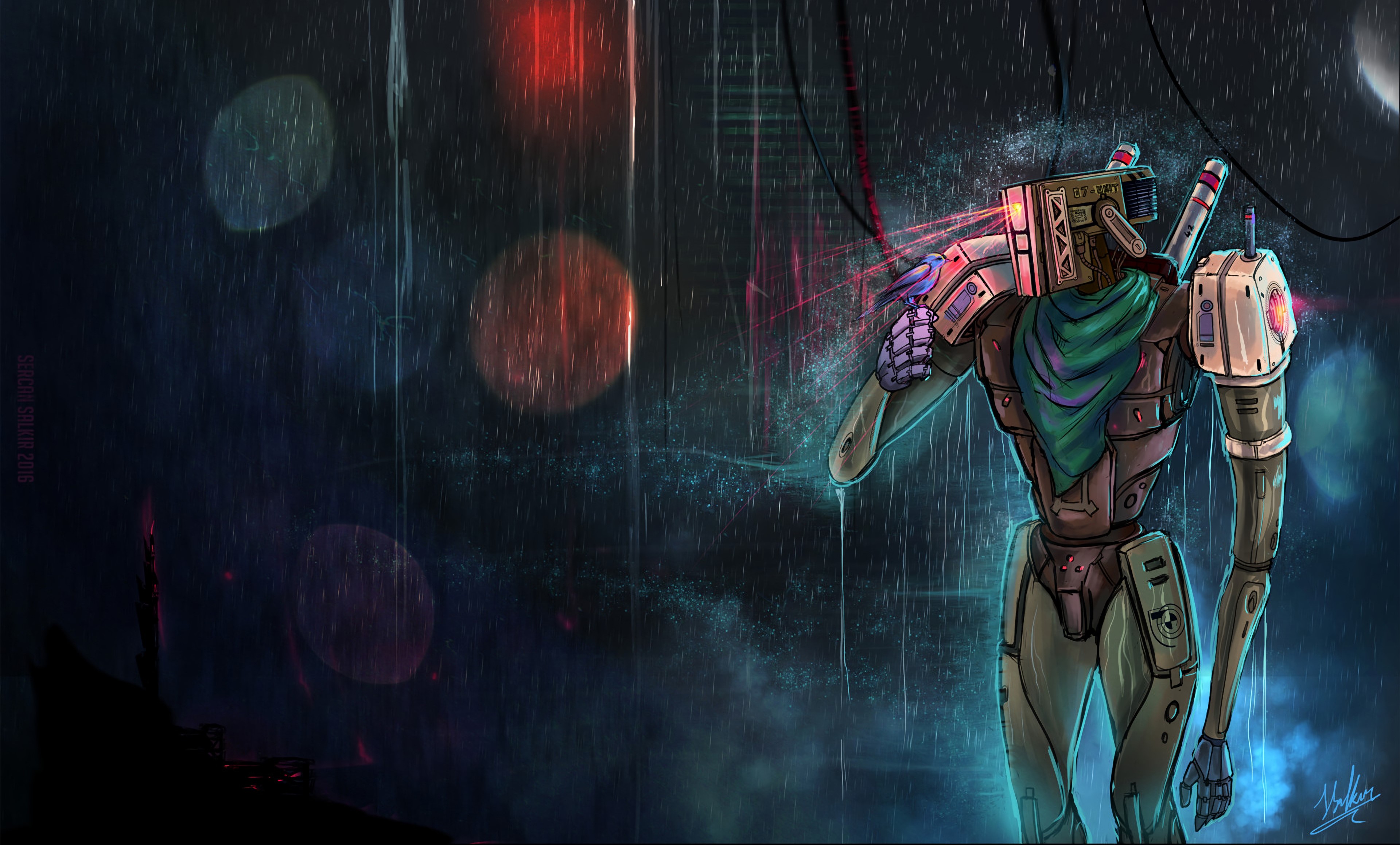 robot, artist, artwork, digital art, hd, 4k, HD Wallpaper