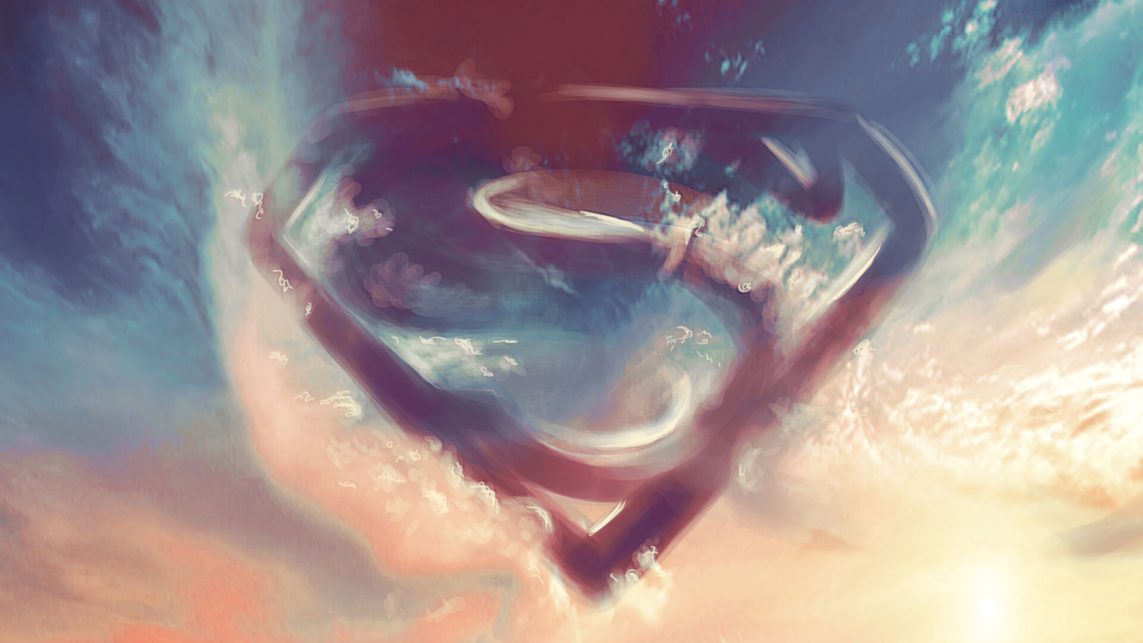 superman, hd, 4k, superheroes, digital art, artstation, artwork, logo, HD Wallpaper