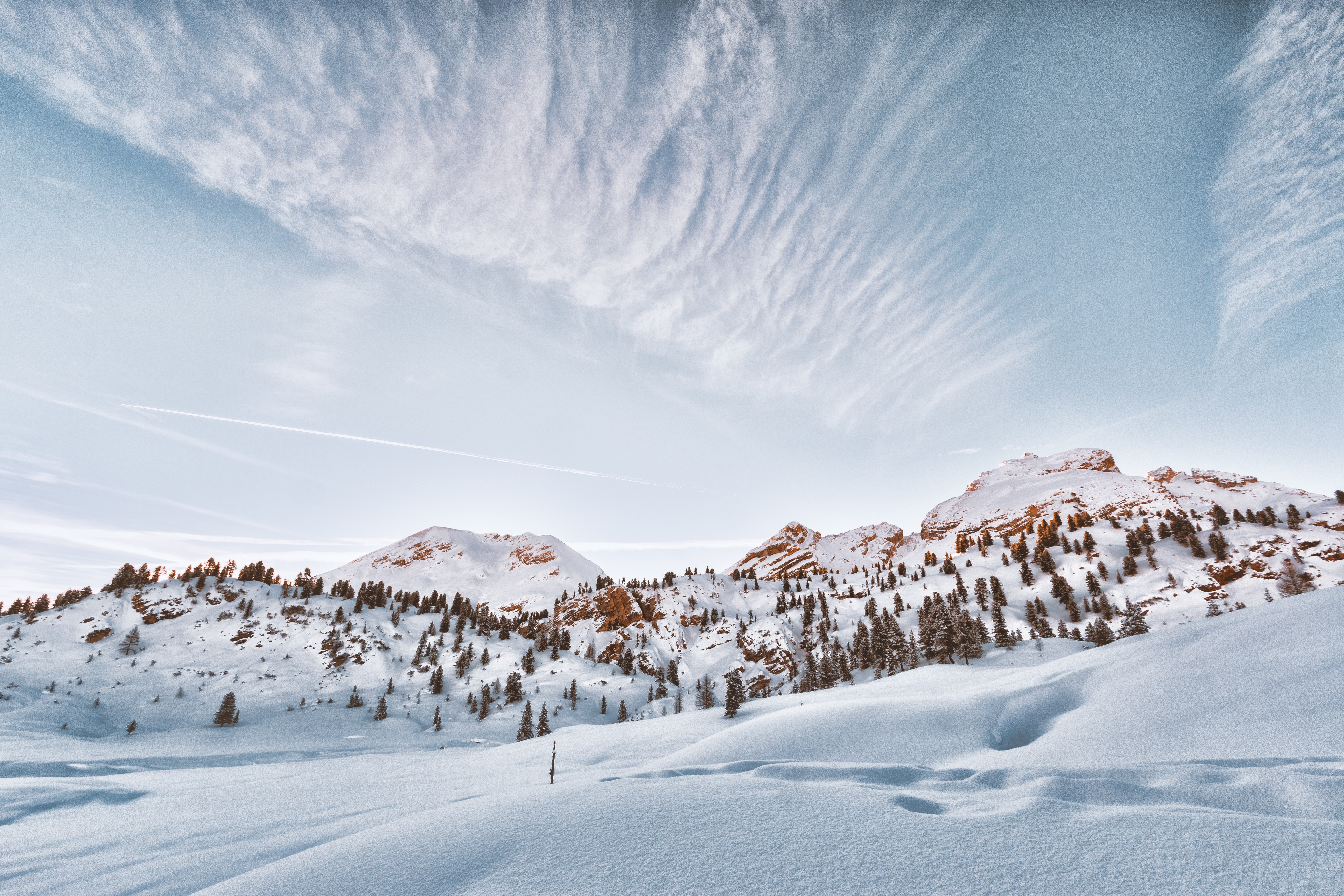 mountains, snow, nature, hd, 4k, 5k, HD Wallpaper