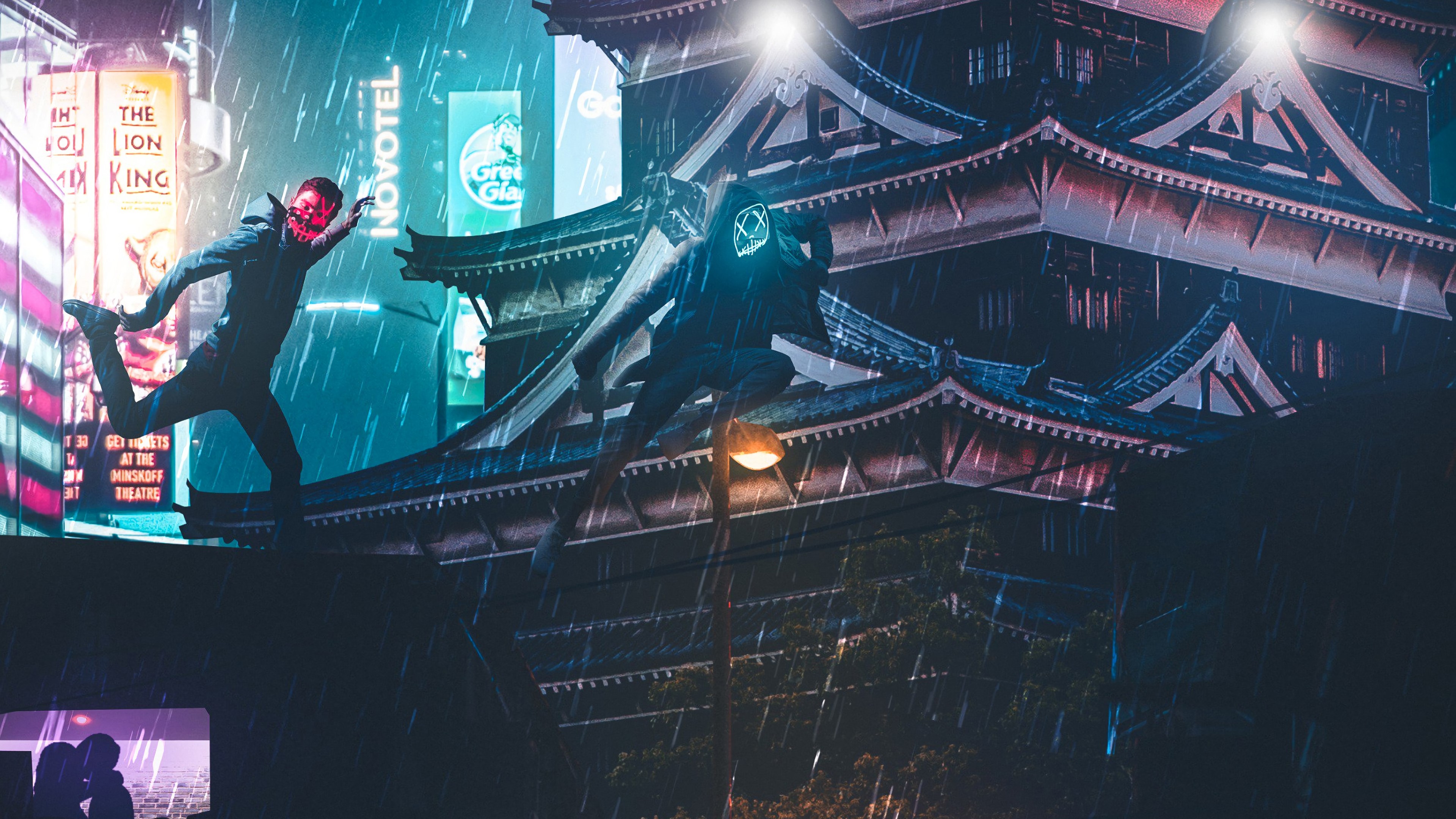 cyberpunk, street, artist, artwork, digital art, hd, 4k, manipulation, HD Wallpaper