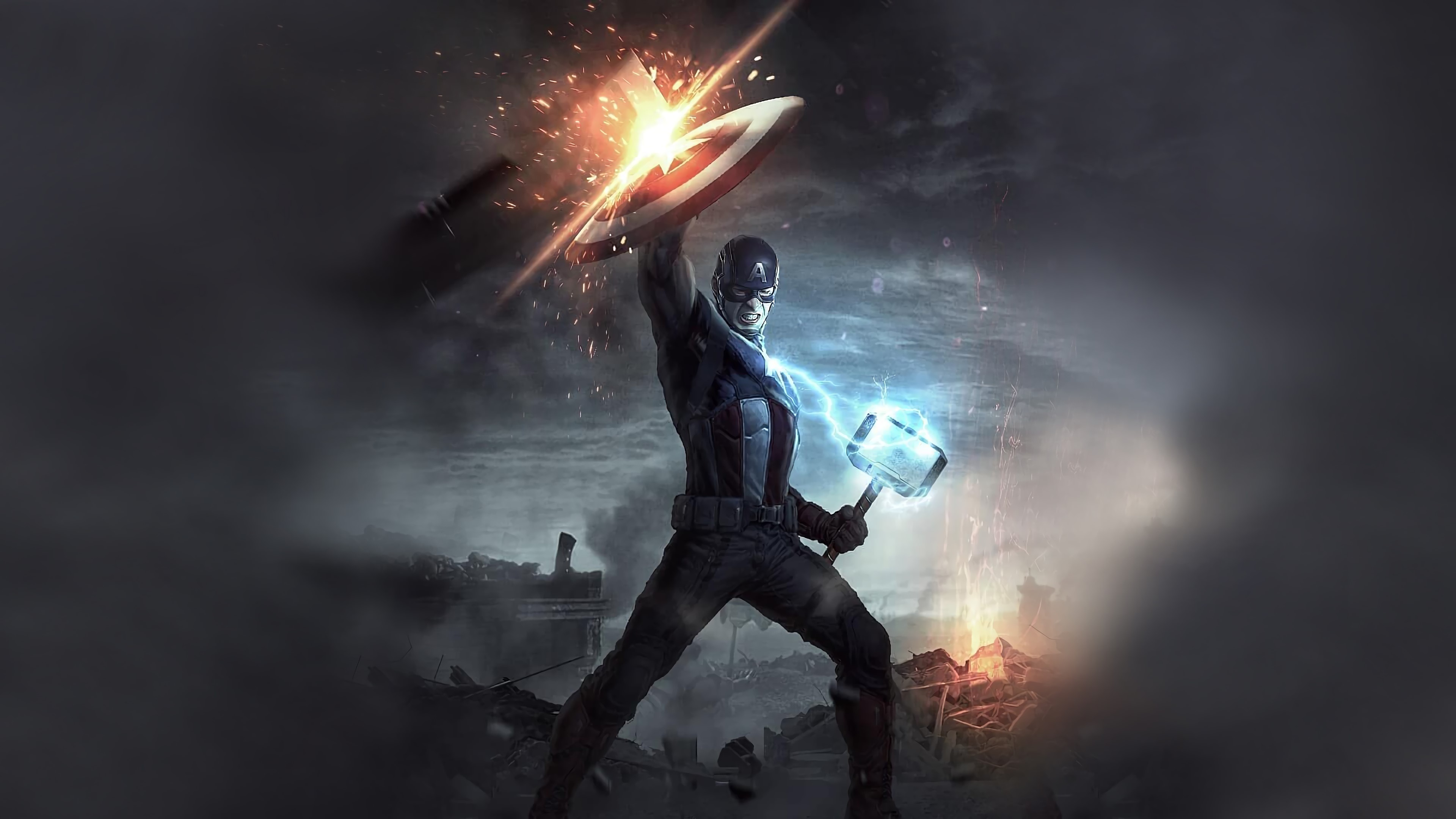 captain america, hd, superheroes, artwork, 4k, HD Wallpaper