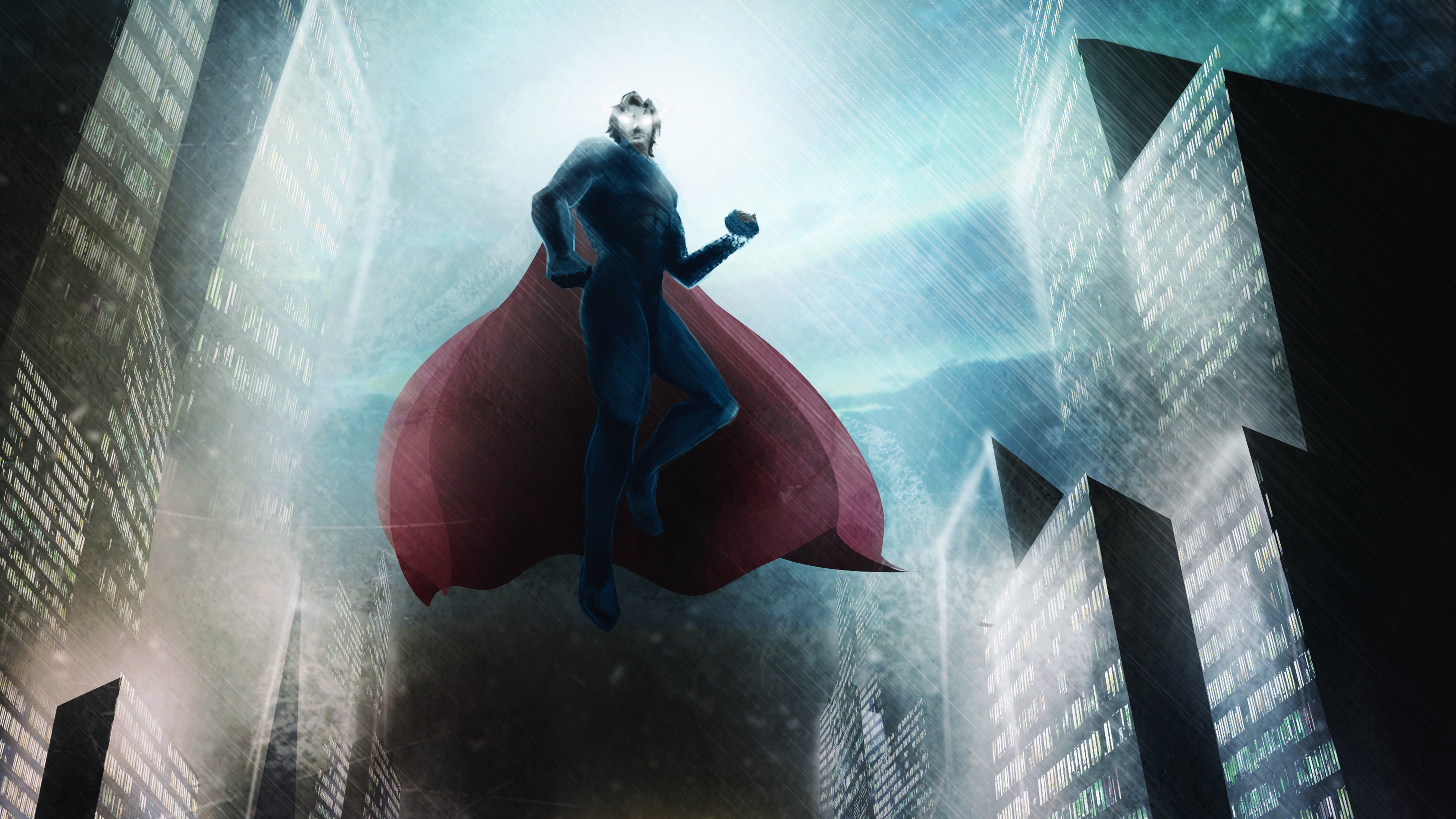 superman, hd, 4k, superheroes, digital art, artstation, artwork, HD Wallpaper