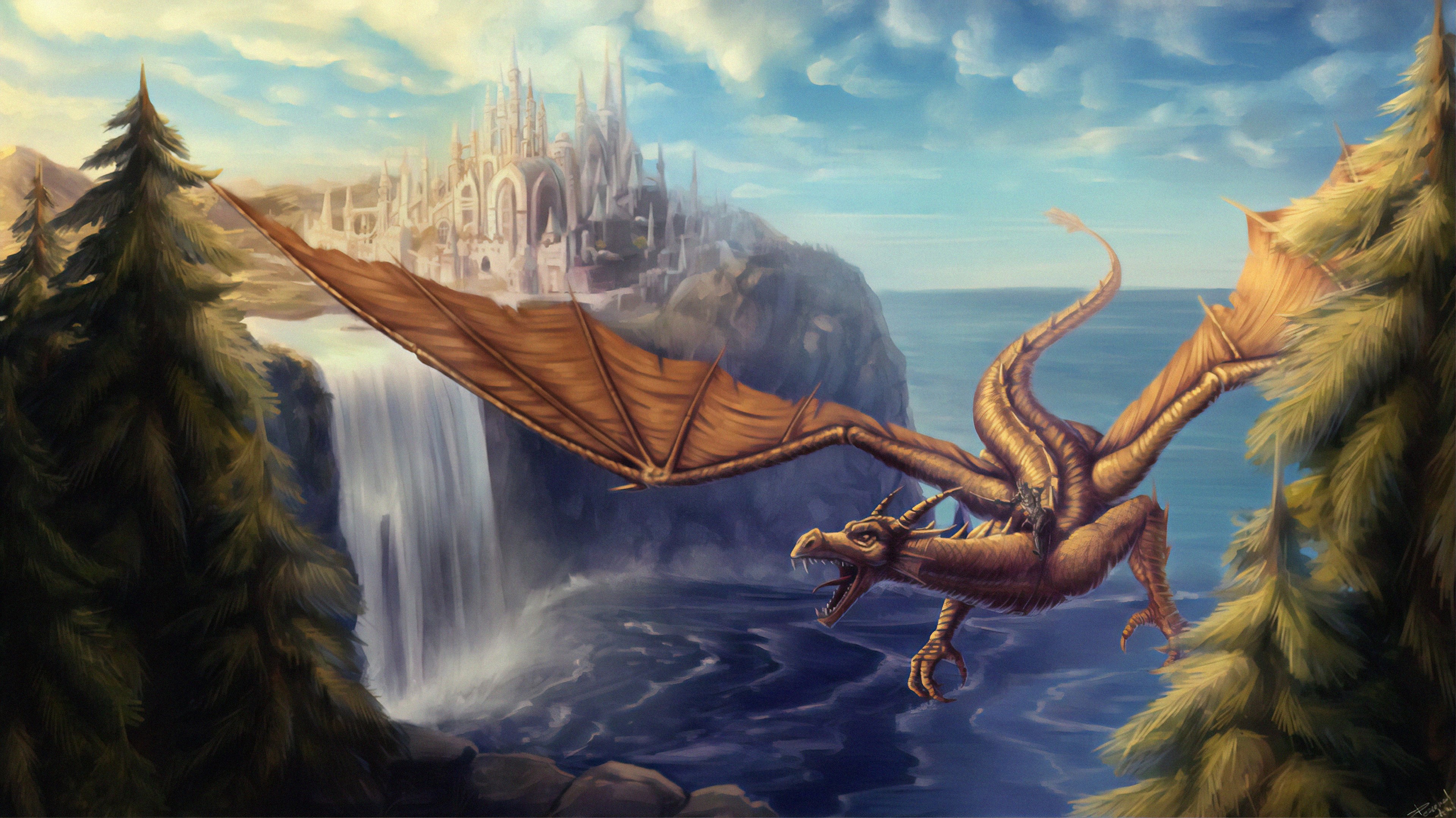 dragon, artist, artwork, digital art, hd, 4k, deviantart, HD Wallpaper