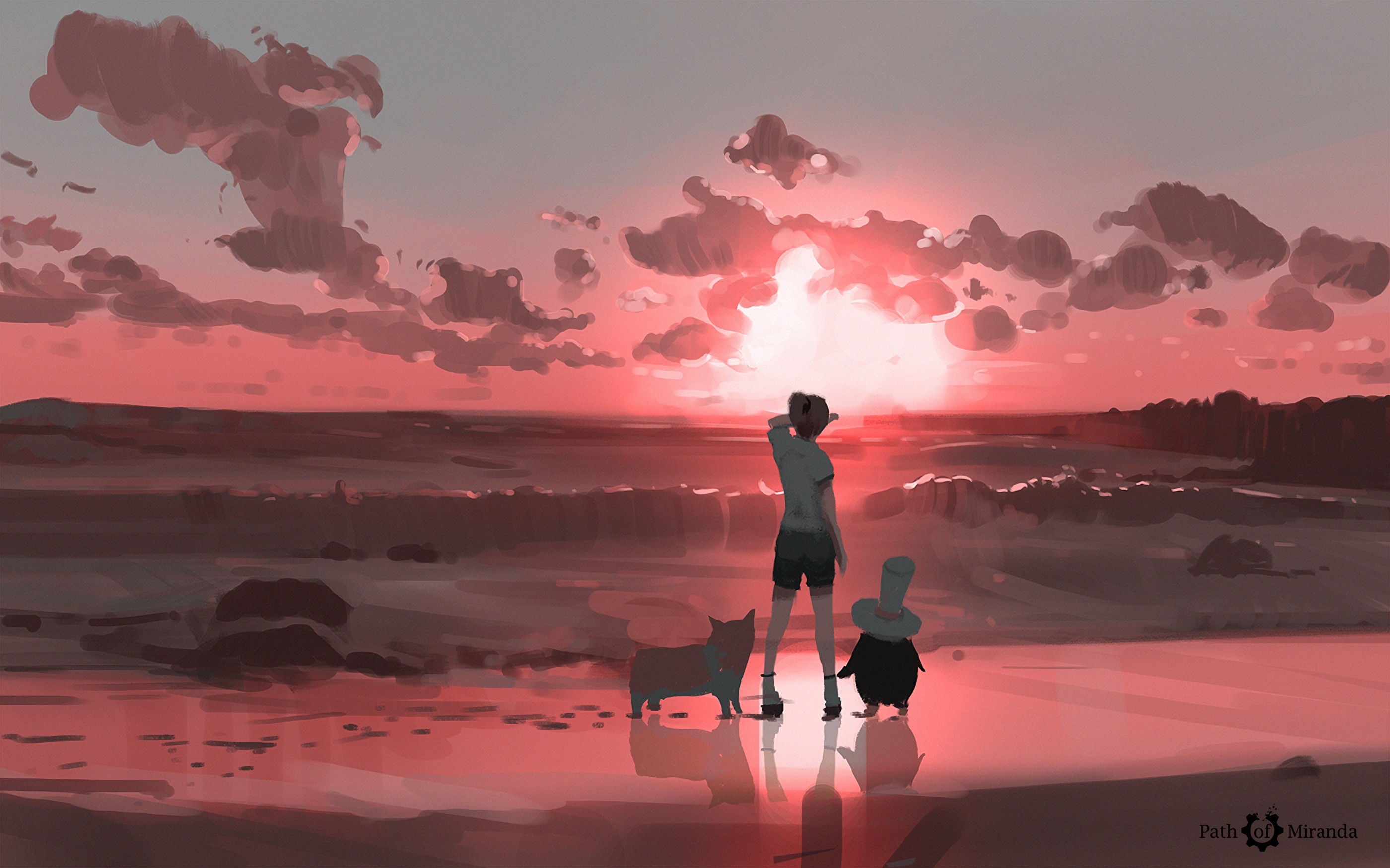 beach, artist, artwork, digital art, hd, deviantart, HD Wallpaper