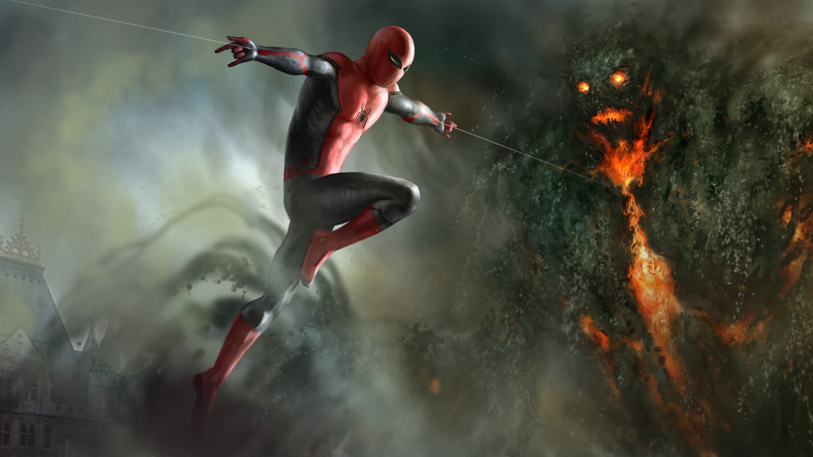 spiderman far from home, spiderman, hd, superheroes, digital art, artwork, artstation, HD Wallpaper