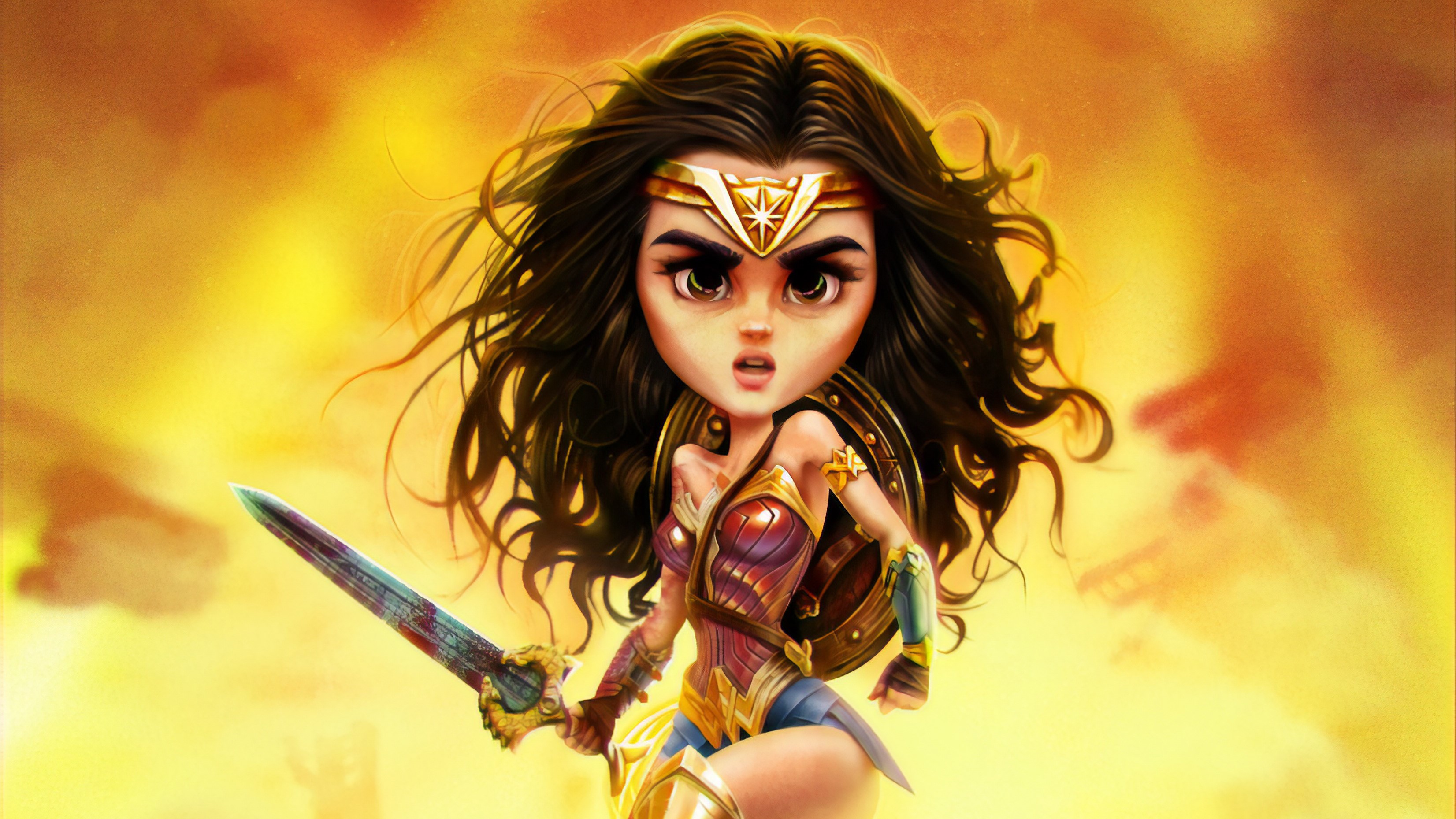wonder woman, superheroes, artist, artwork, digital art, hd, 4k, behance, HD Wallpaper