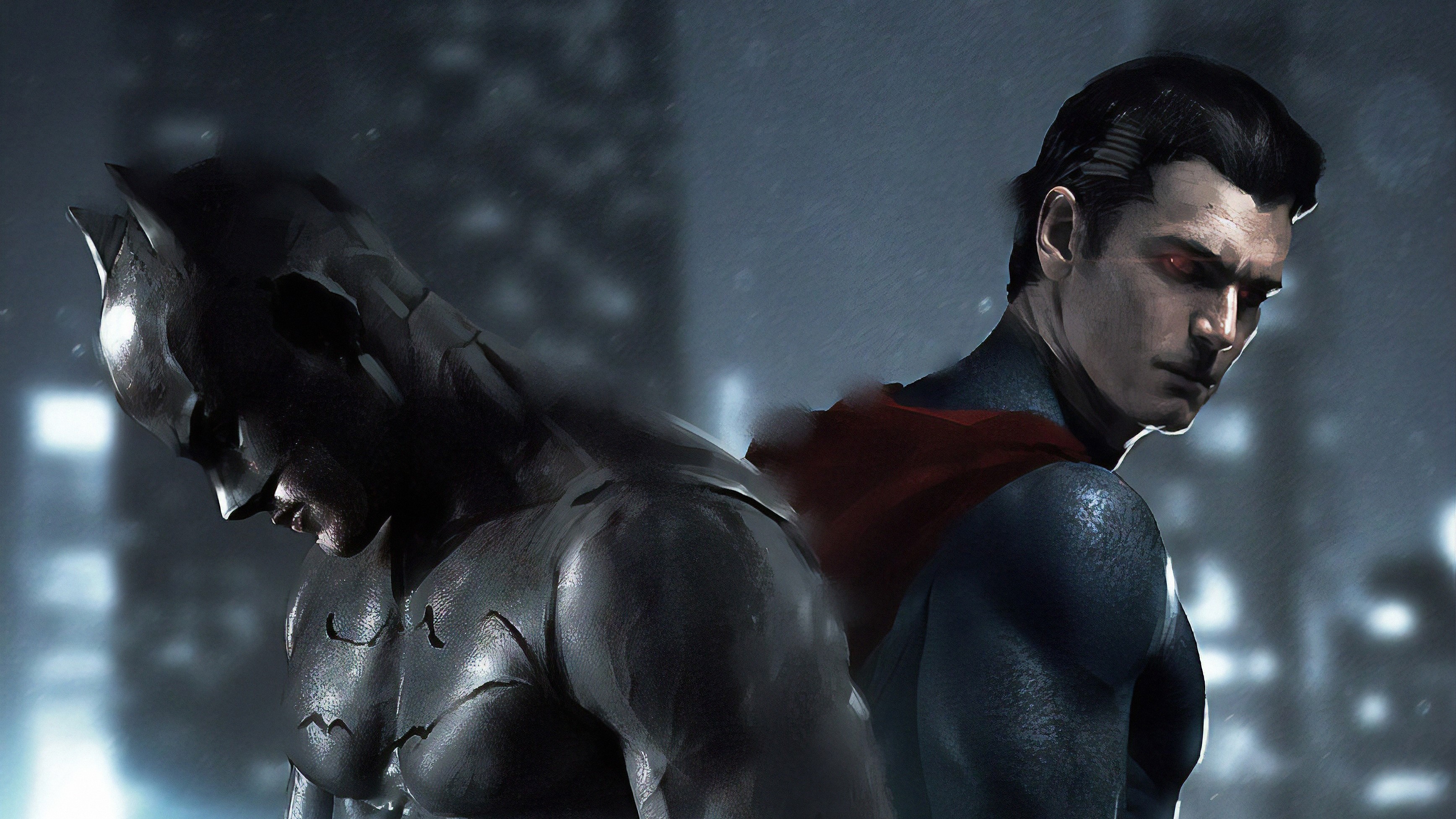 batman, superman, hd, superheroes, artwork, artstation, HD Wallpaper
